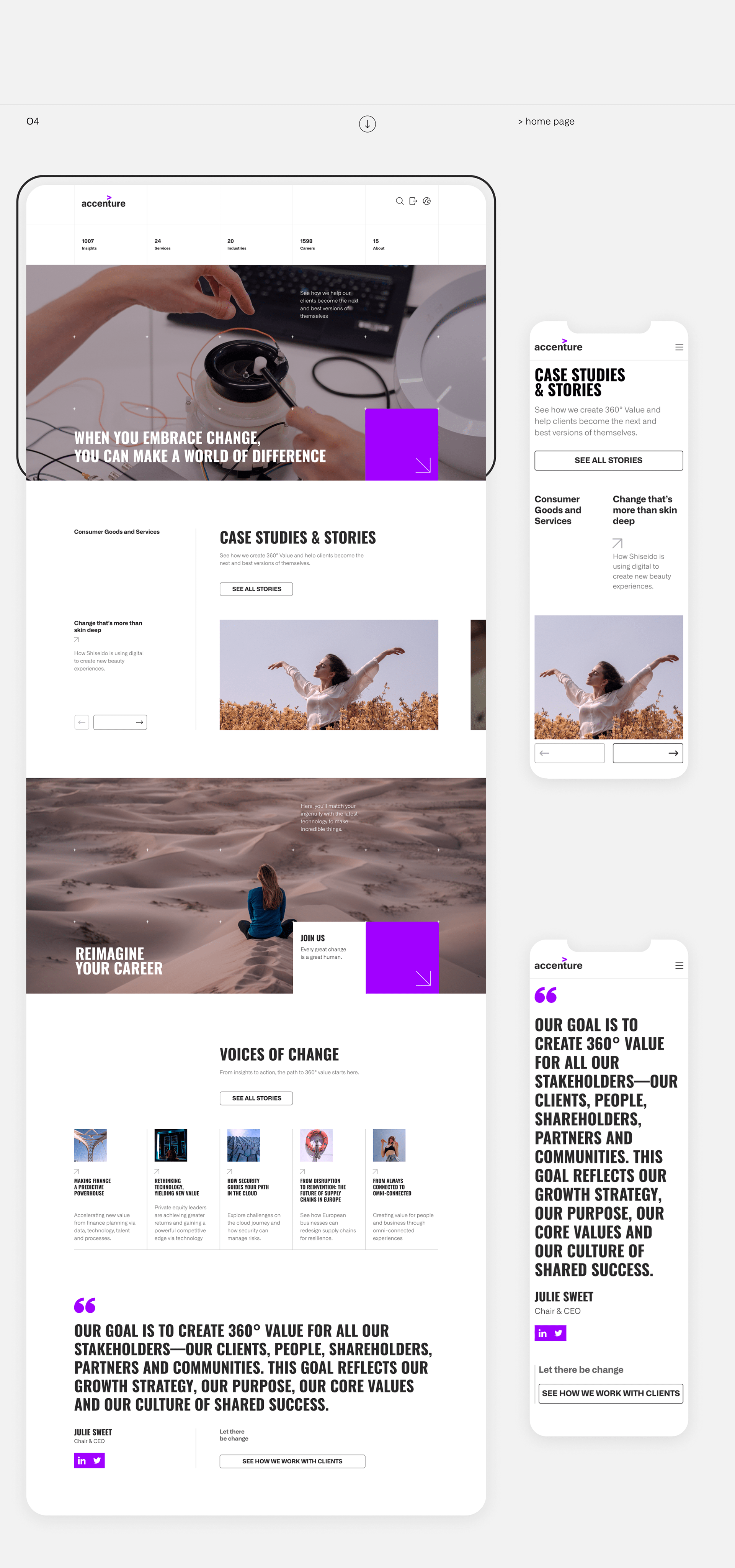 CORPORATE SITE | ACCENTURE REDESIGN — Изображение №15 — Интерфейсы на Dprofile