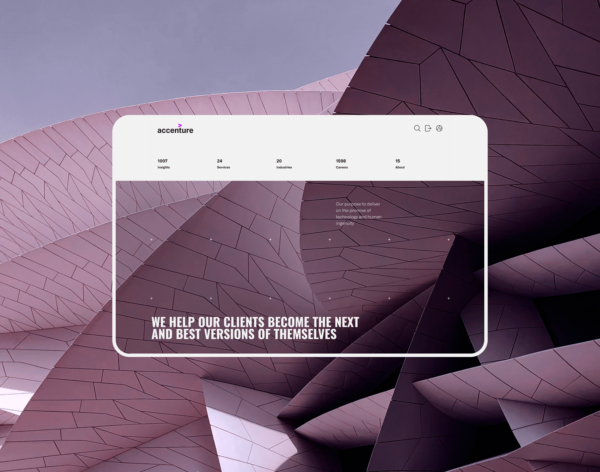 CORPORATE SITE | ACCENTURE REDESIGN — Изображение №3 — Интерфейсы на Dprofile