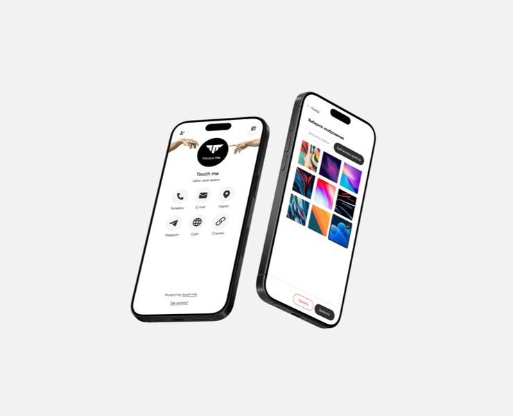 Touch me / Electronic business card / Interface design — Интерфейсы на Dprofile