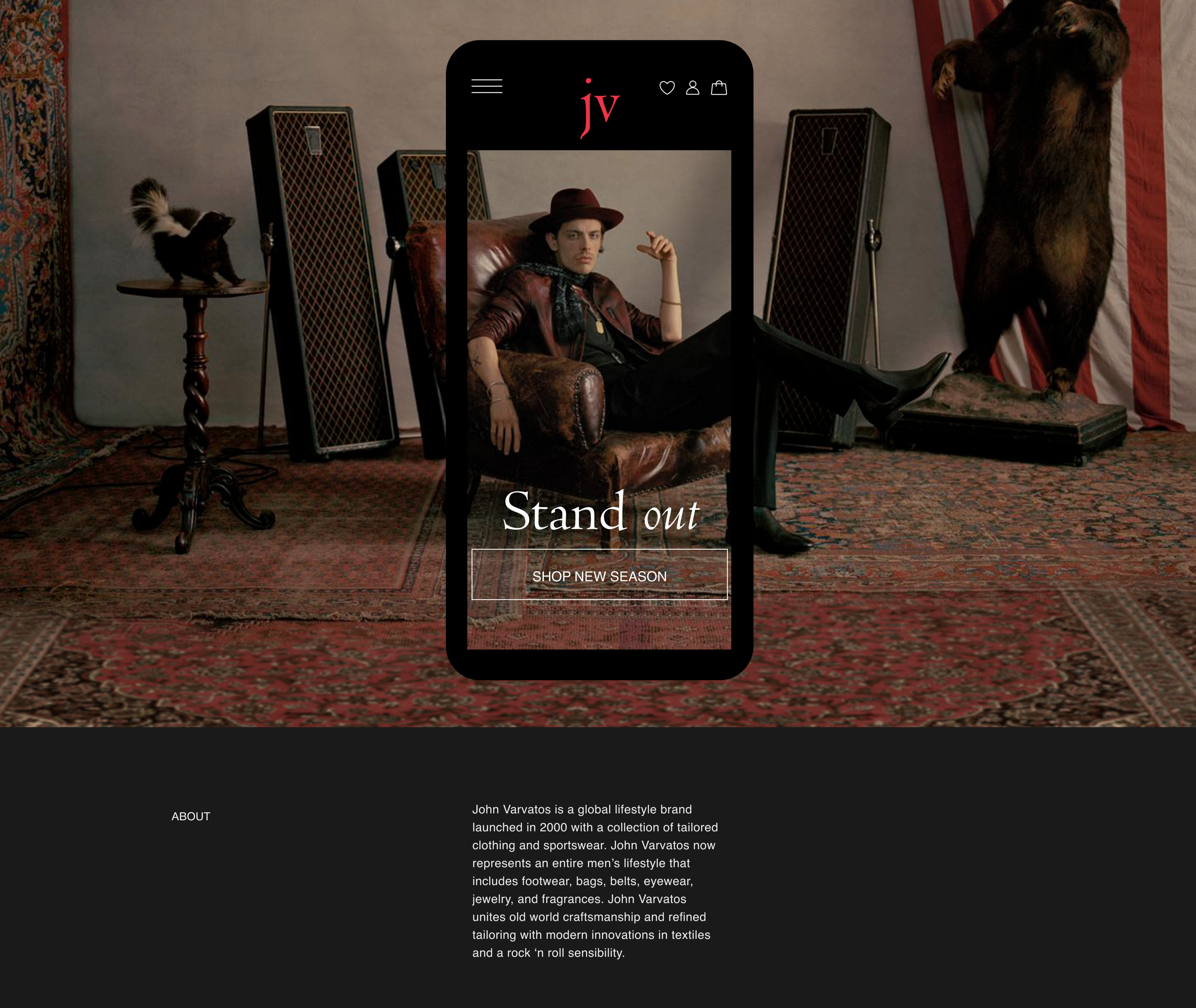 JOHN VARVATOS — E-commerce redesign concept — Изображение №1 — Интерфейсы на Dprofile