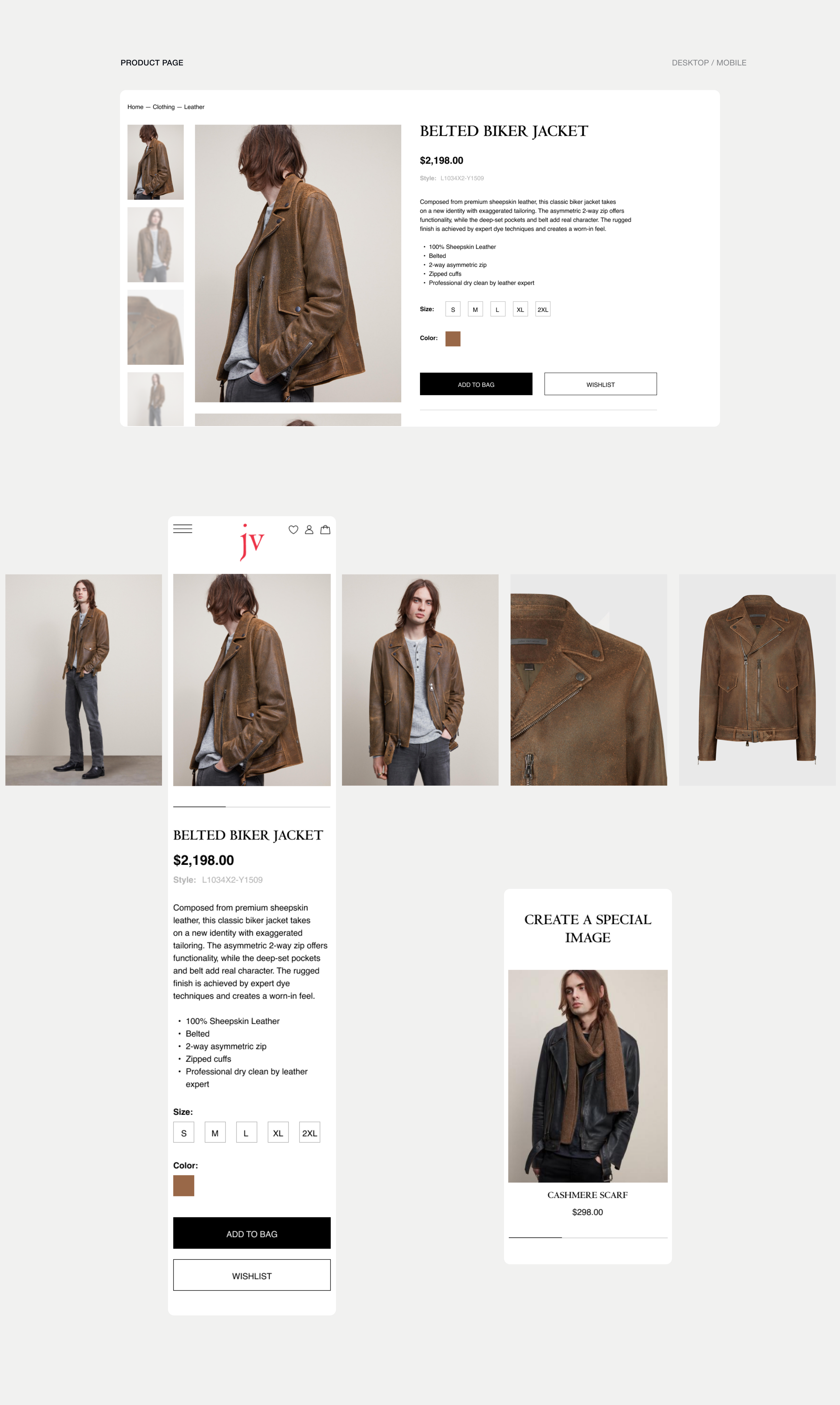 JOHN VARVATOS — E-commerce redesign concept — Изображение №4 — Интерфейсы на Dprofile