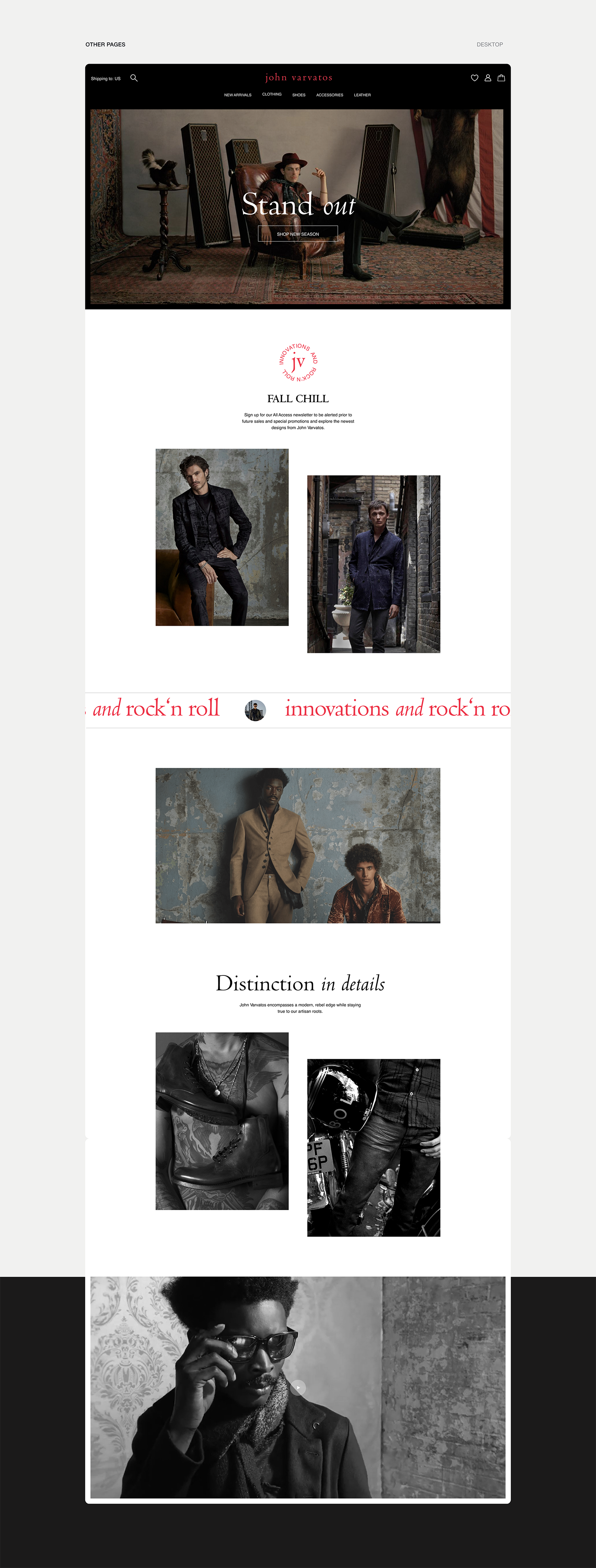JOHN VARVATOS — E-commerce redesign concept — Изображение №5 — Интерфейсы на Dprofile