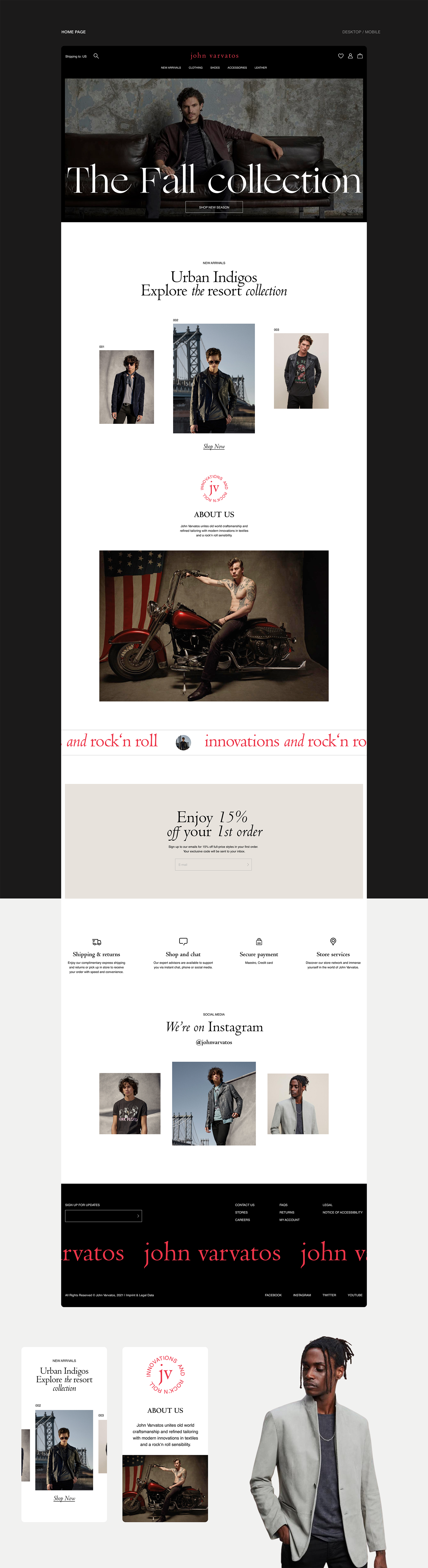 JOHN VARVATOS — E-commerce redesign concept — Изображение №2 — Интерфейсы на Dprofile