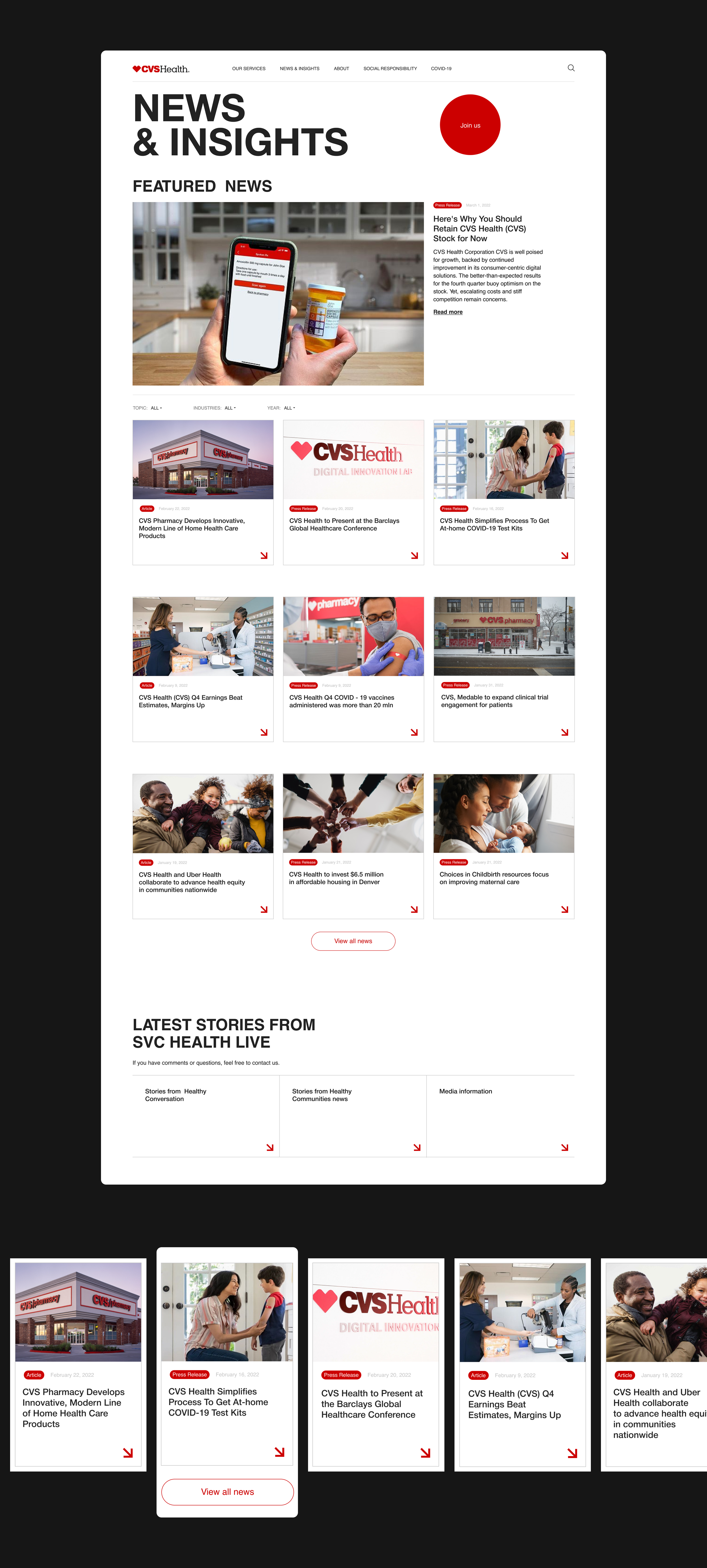 CVS Health – redesign concept — Изображение №5 — Интерфейсы на Dprofile