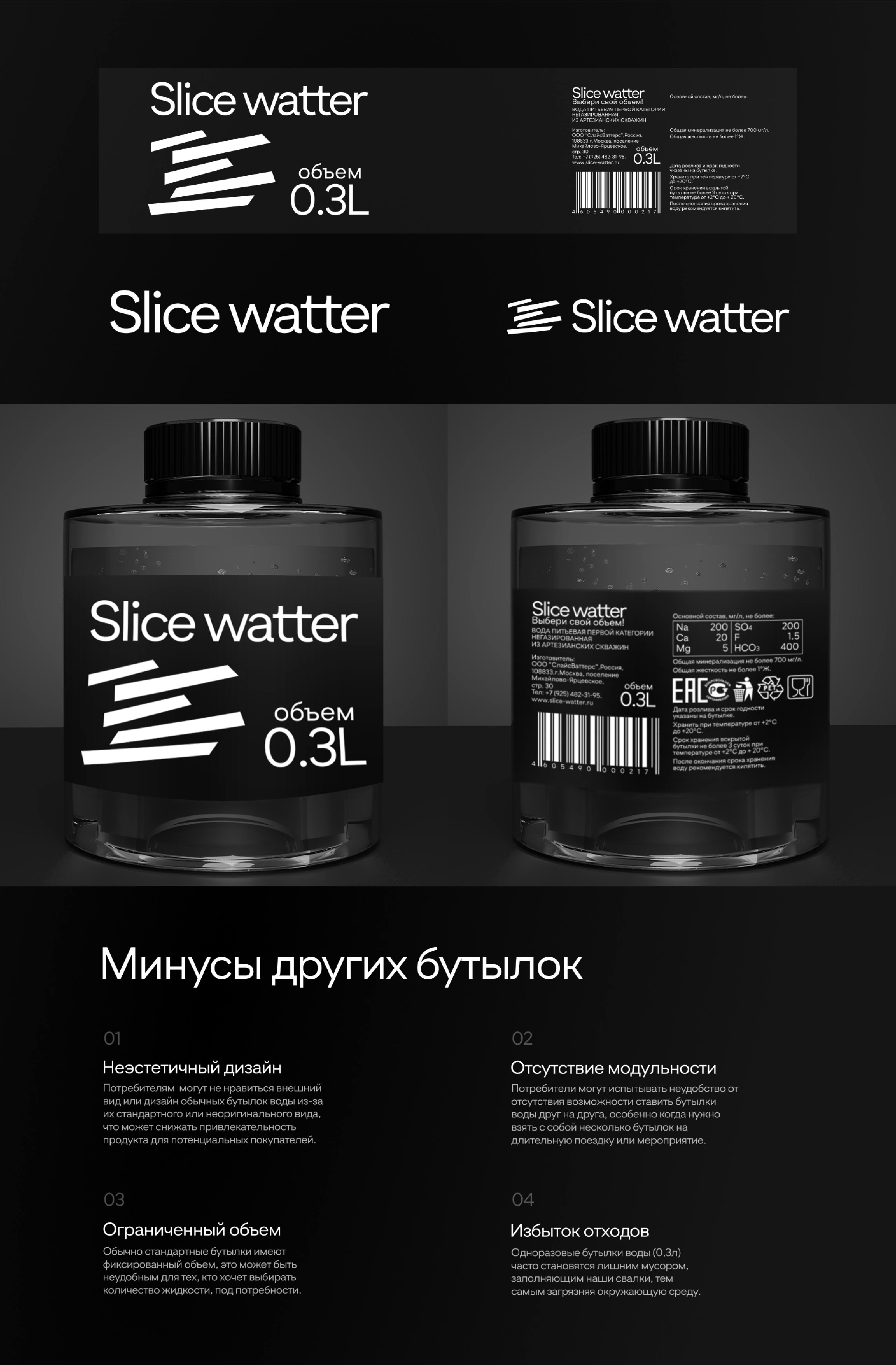 Модульная бутылка воды "Slice Watter" — Изображение №3 — Брендинг, 3D на Dprofile