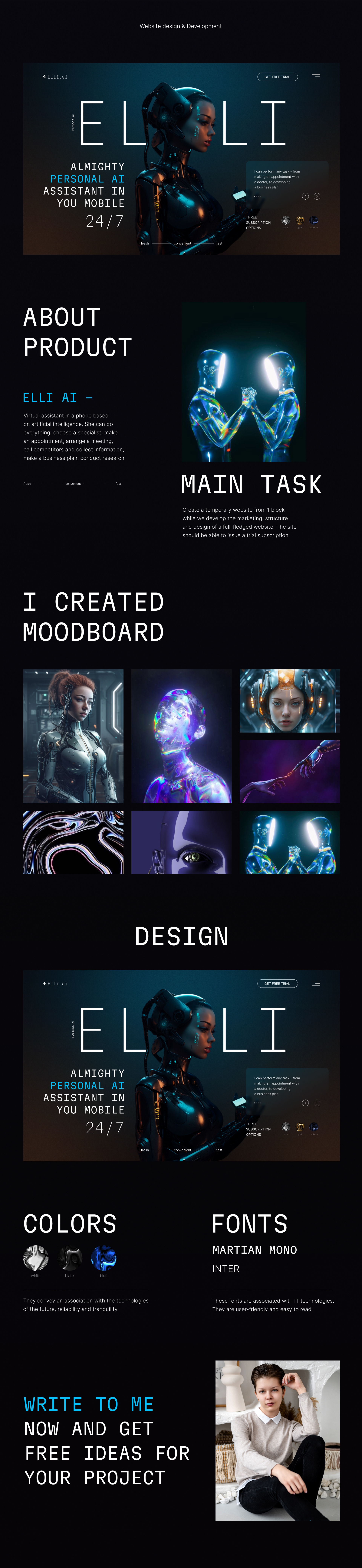 ELLI.ai — Изображение №1 — Иллюстрация, Интерфейсы на Dprofile