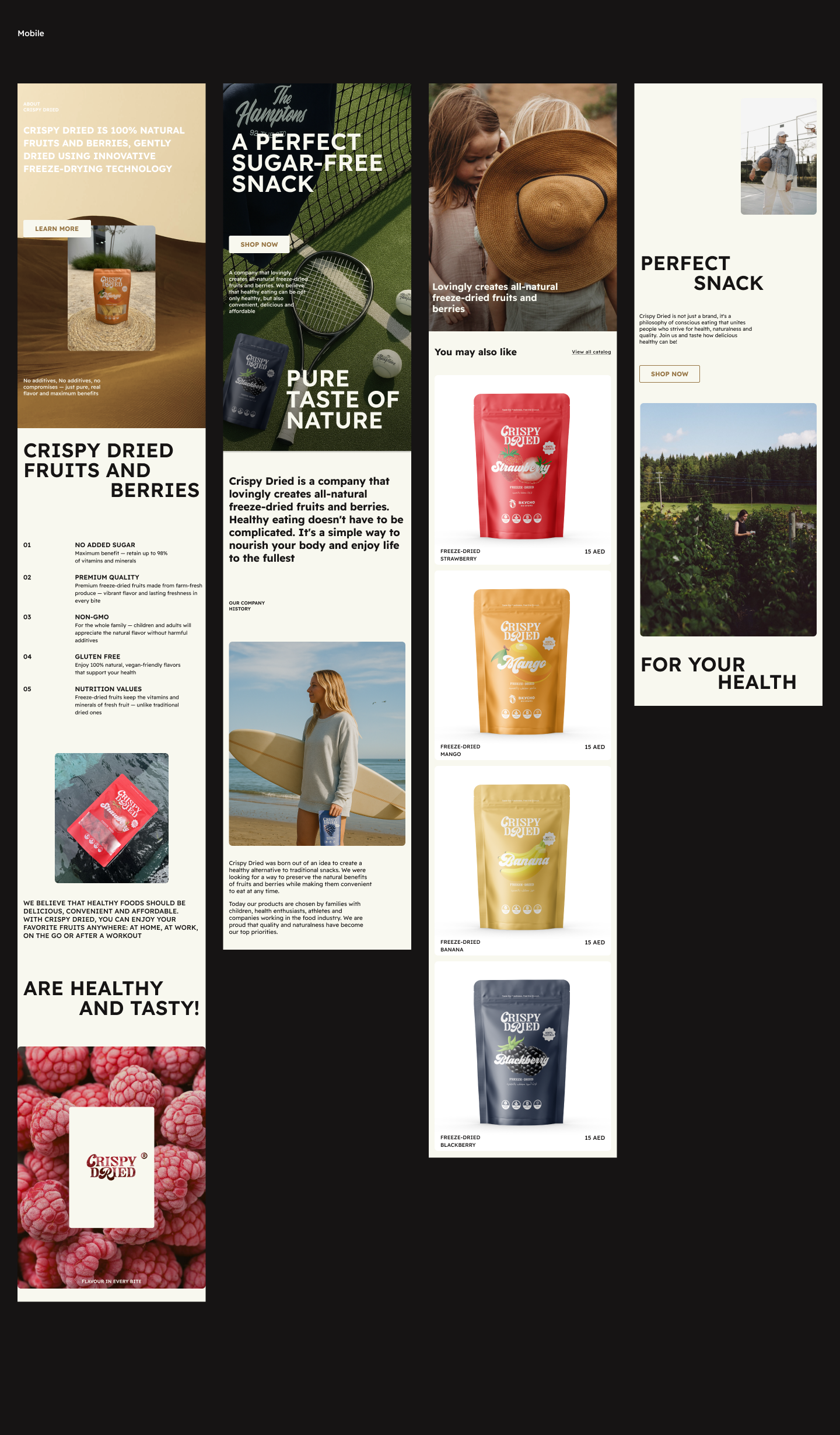 Crispy Dried® – Freeze Dried Fruits — Изображение №9 — Интерфейсы на Dprofile