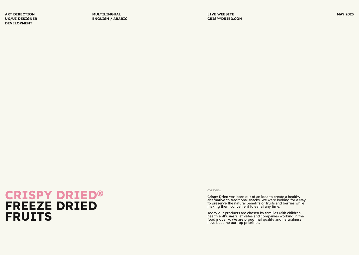 Crispy Dried® – Freeze Dried Fruits — Изображение №2 — Интерфейсы на Dprofile
