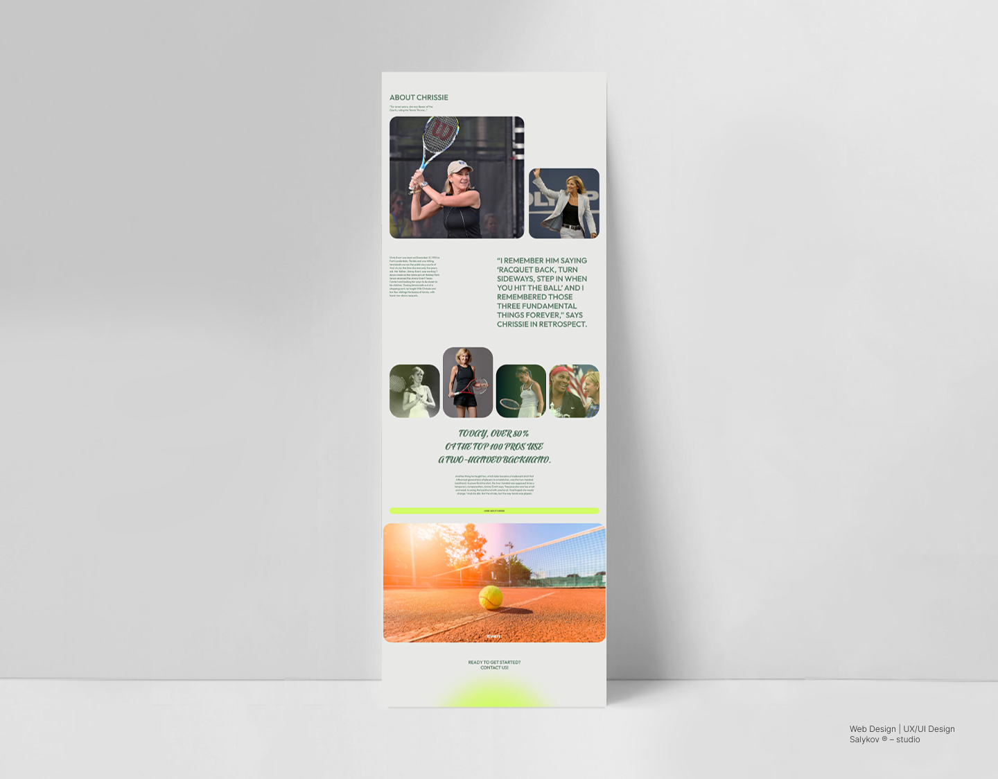 Evert. – Tennis Academy — Изображение №5 — Интерфейсы на Dprofile