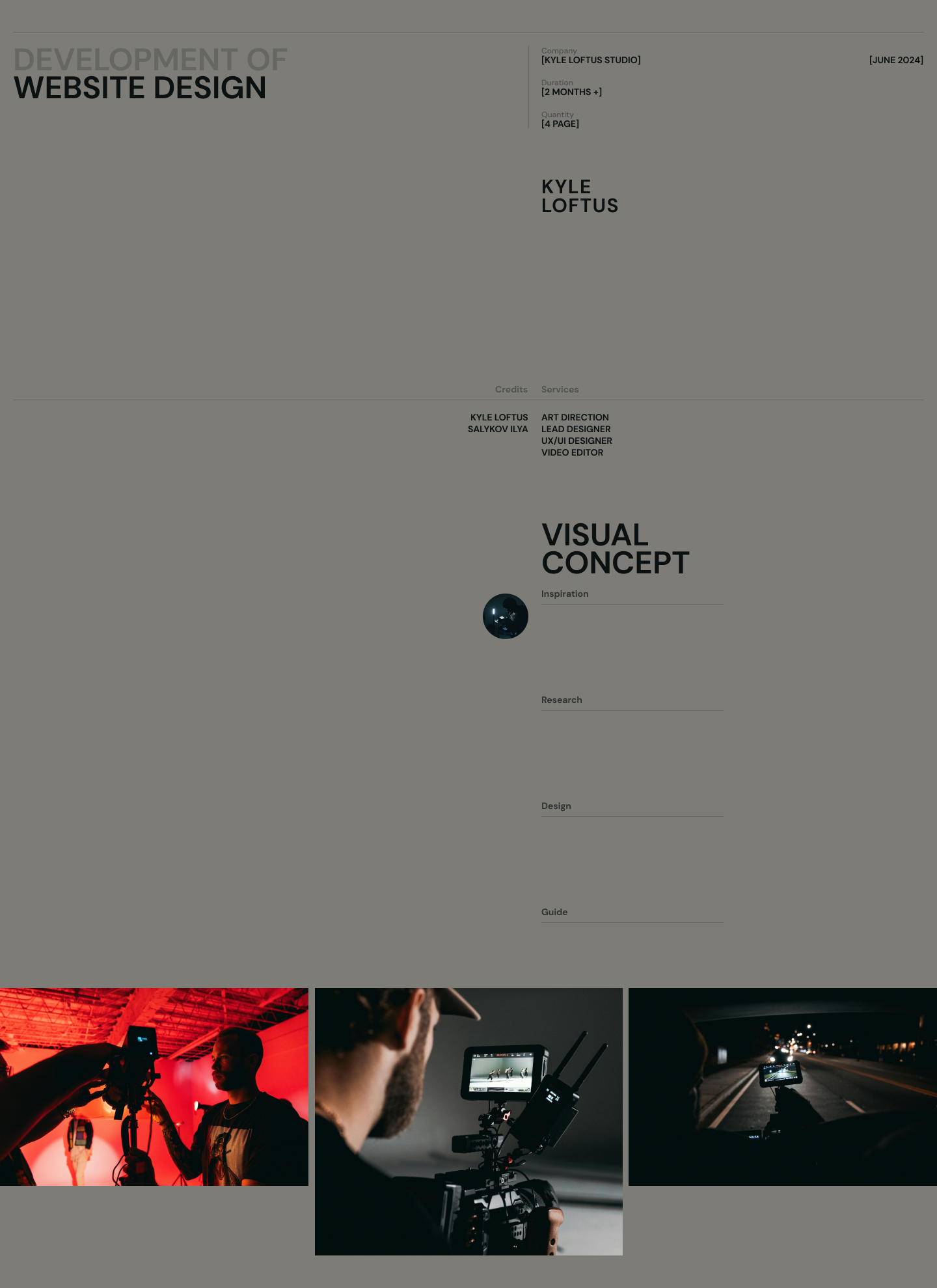 Kyle Loftus - Studio Production — Изображение №2 — Интерфейсы на Dprofile