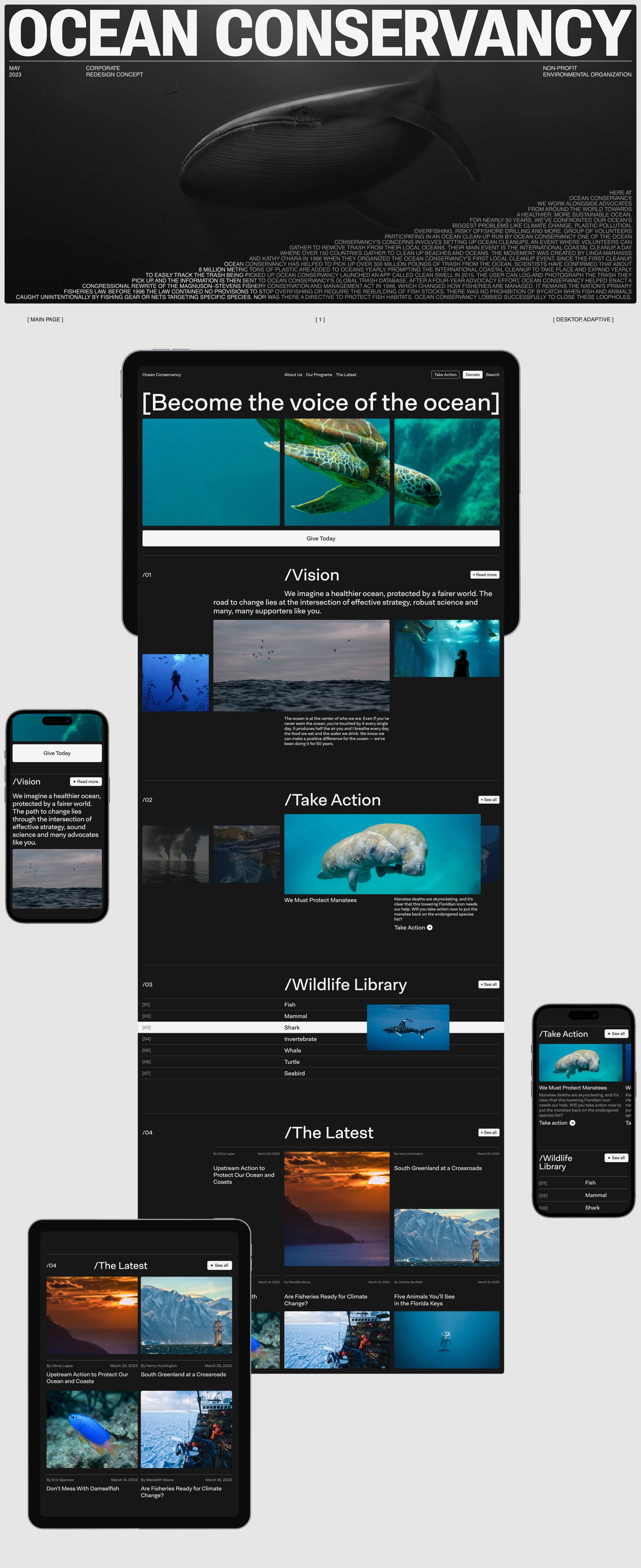 Ocean Conservancy | Website Redesign — Изображение №1 — Интерфейсы на Dprofile