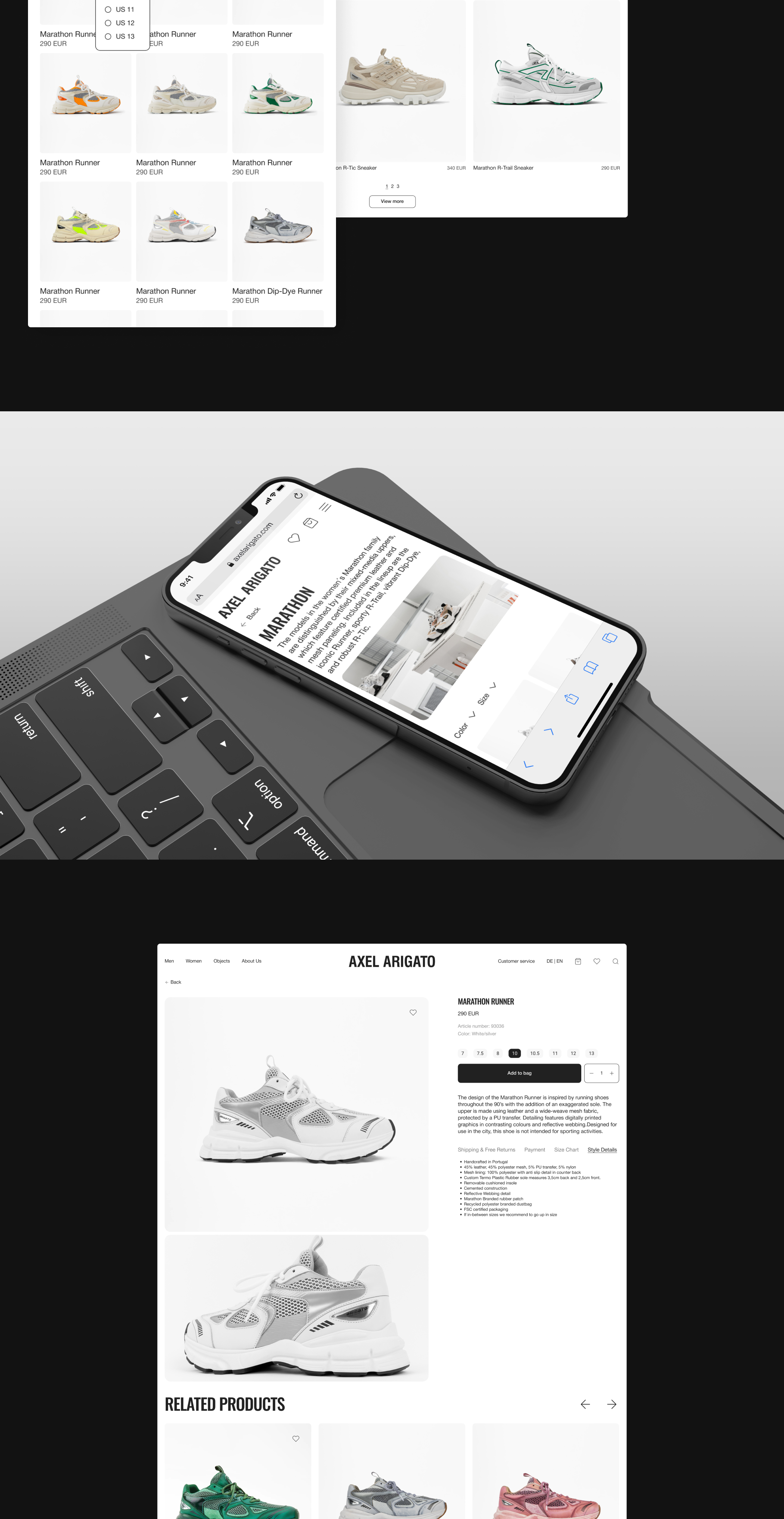 Axel Arigato | E-commerce Redesign — Изображение №4 — Интерфейсы на Dprofile