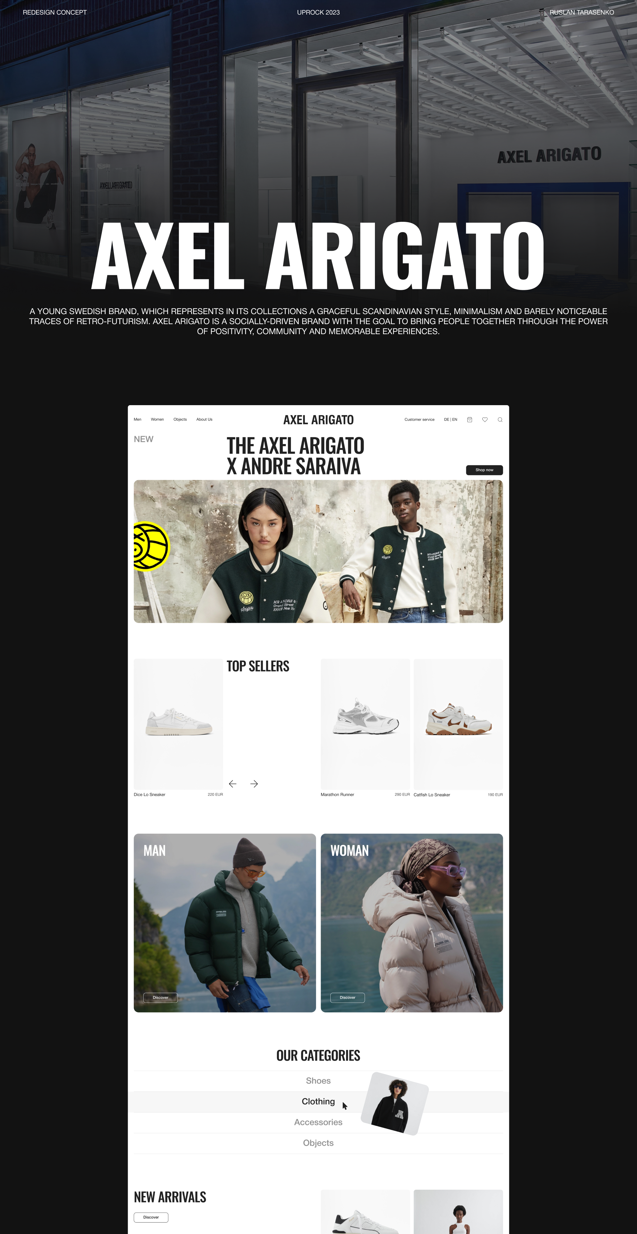 Axel Arigato | E-commerce Redesign — Изображение №1 — Интерфейсы на Dprofile