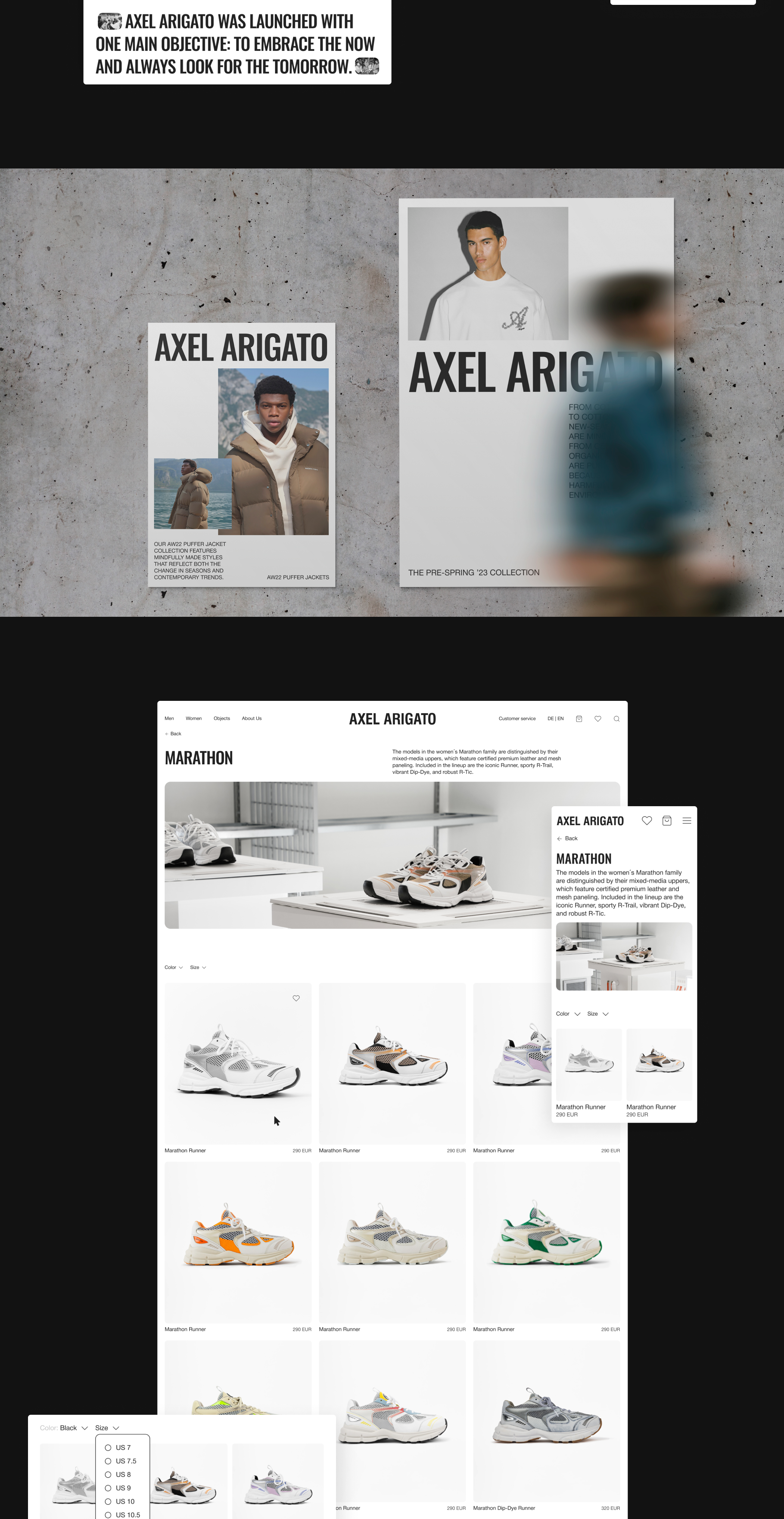 Axel Arigato | E-commerce Redesign — Изображение №3 — Интерфейсы на Dprofile