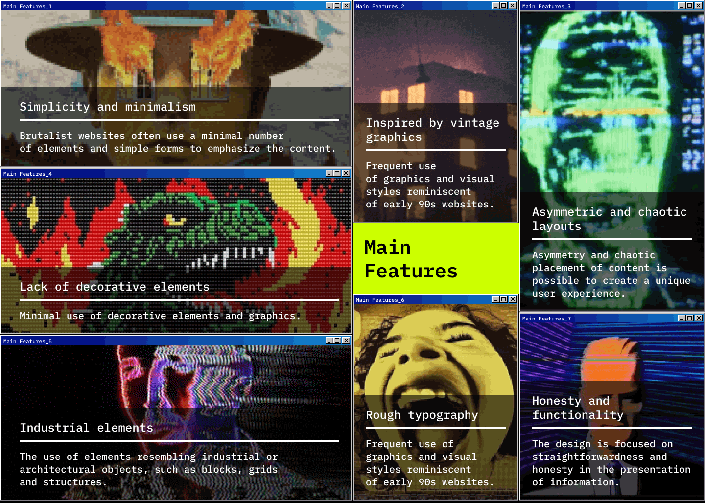 Retr0 Bruta1ism Landing Page — Изображение №16 — Интерфейсы на Dprofile