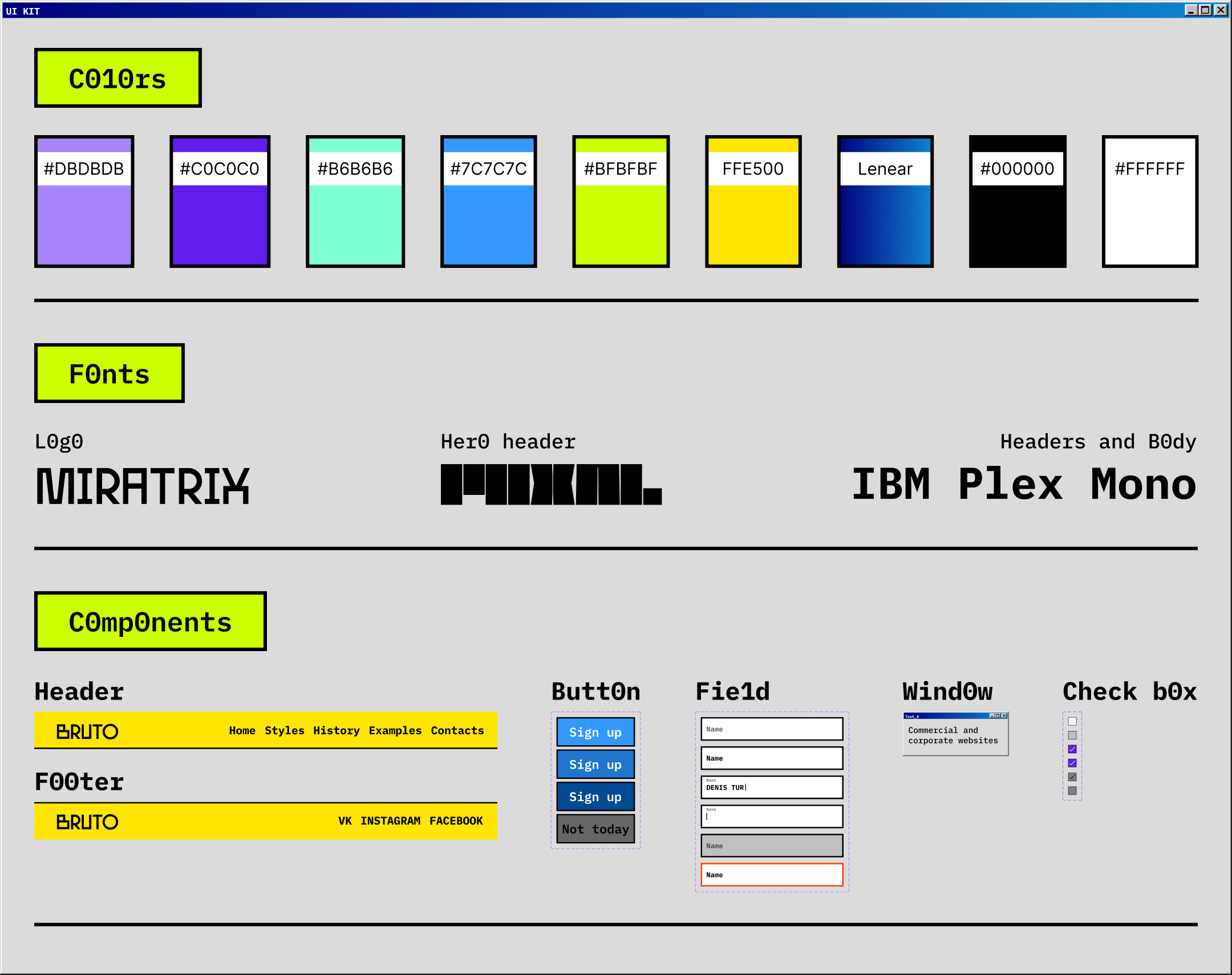 Retr0 Bruta1ism Landing Page — Изображение №12 — Интерфейсы на Dprofile