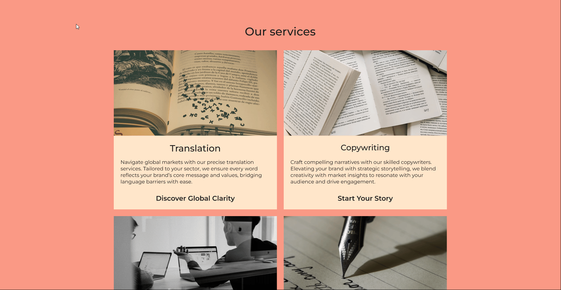 Content Agency Design | UX/UI | Adaptive Website — Изображение №3 — Интерфейсы на Dprofile