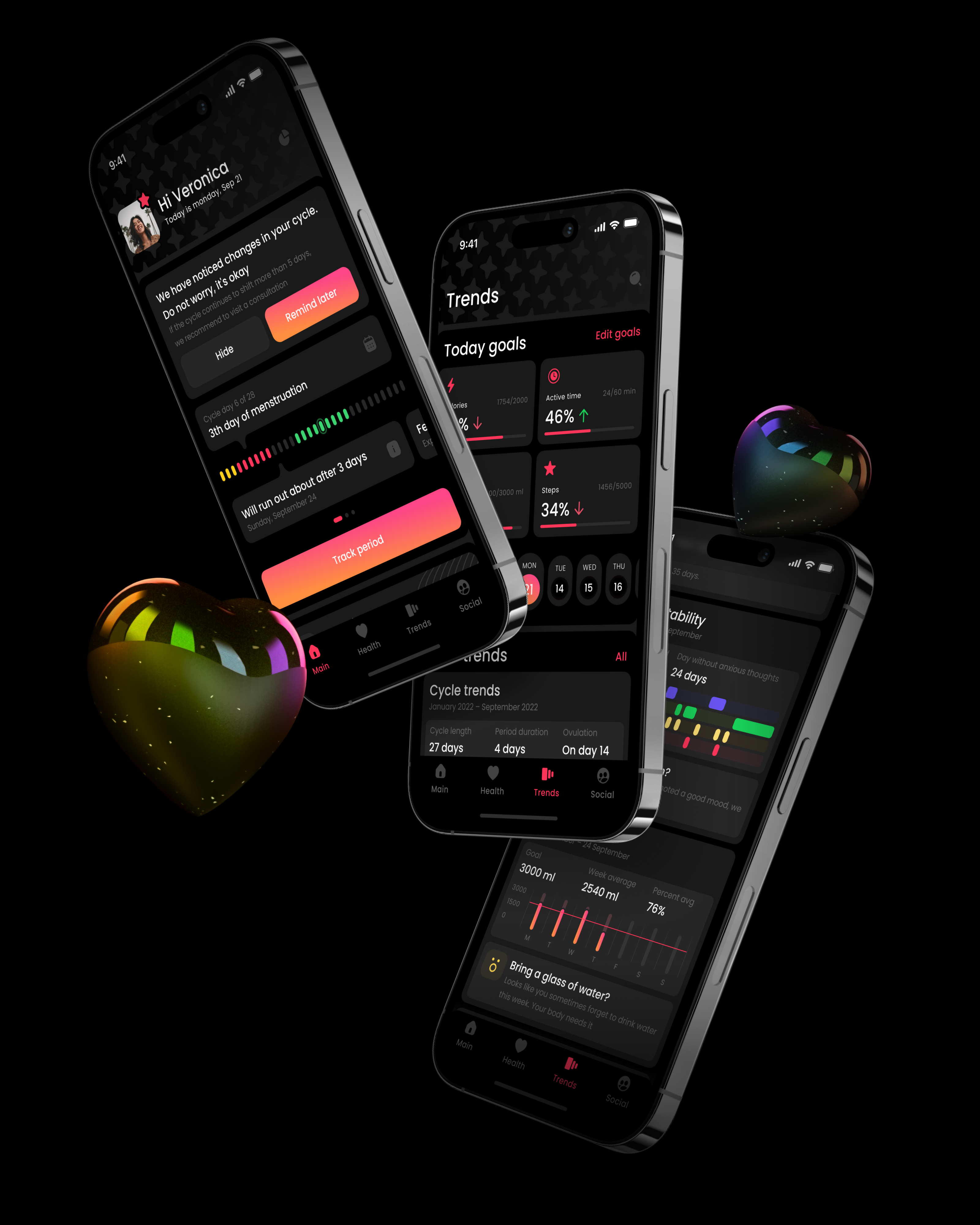 Some/Nothing – tracking app for your health and cycle — Изображение №5 — Интерфейсы, Графика на Dprofile