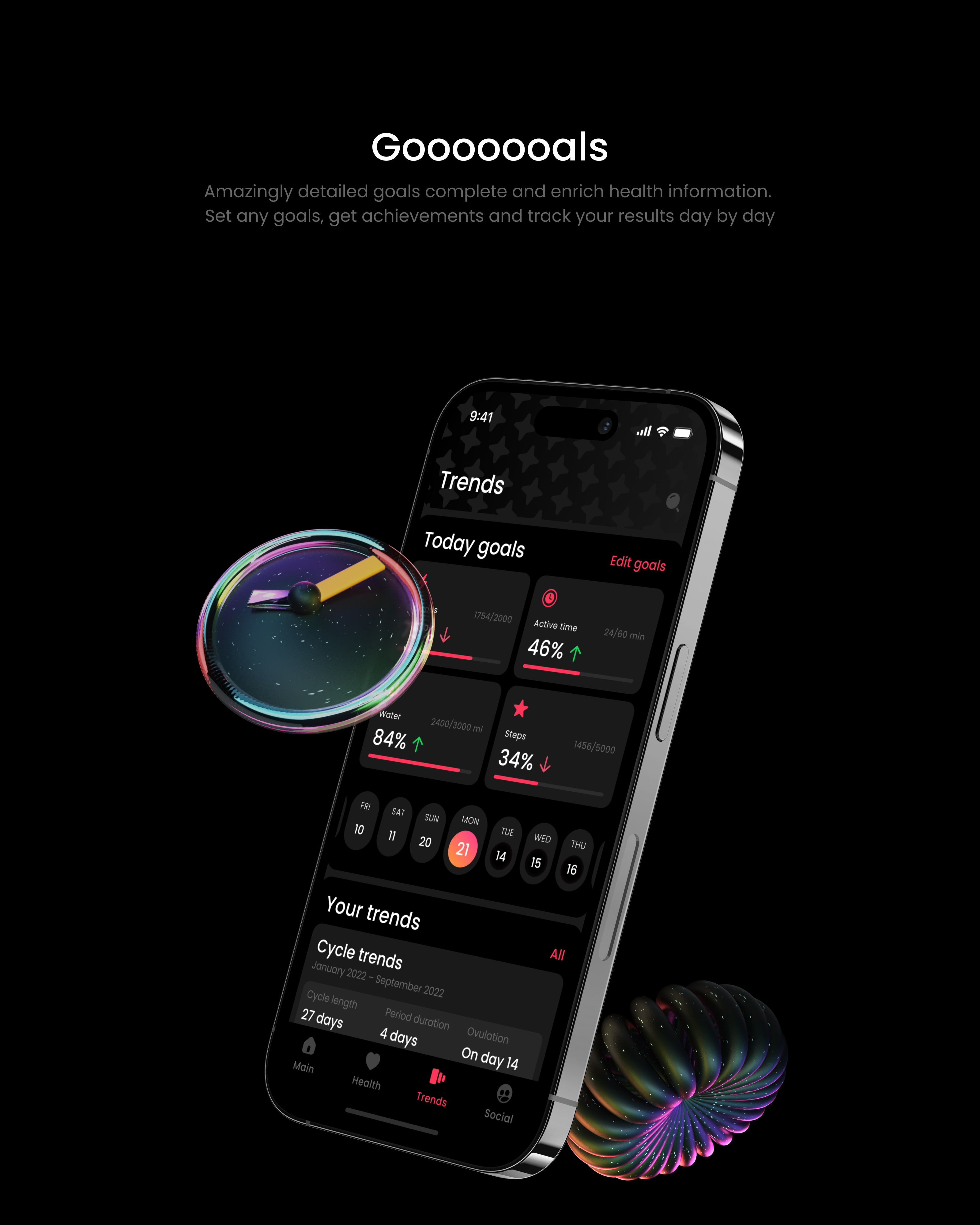 Some/Nothing – tracking app for your health and cycle — Изображение №12 — Интерфейсы, Графика на Dprofile