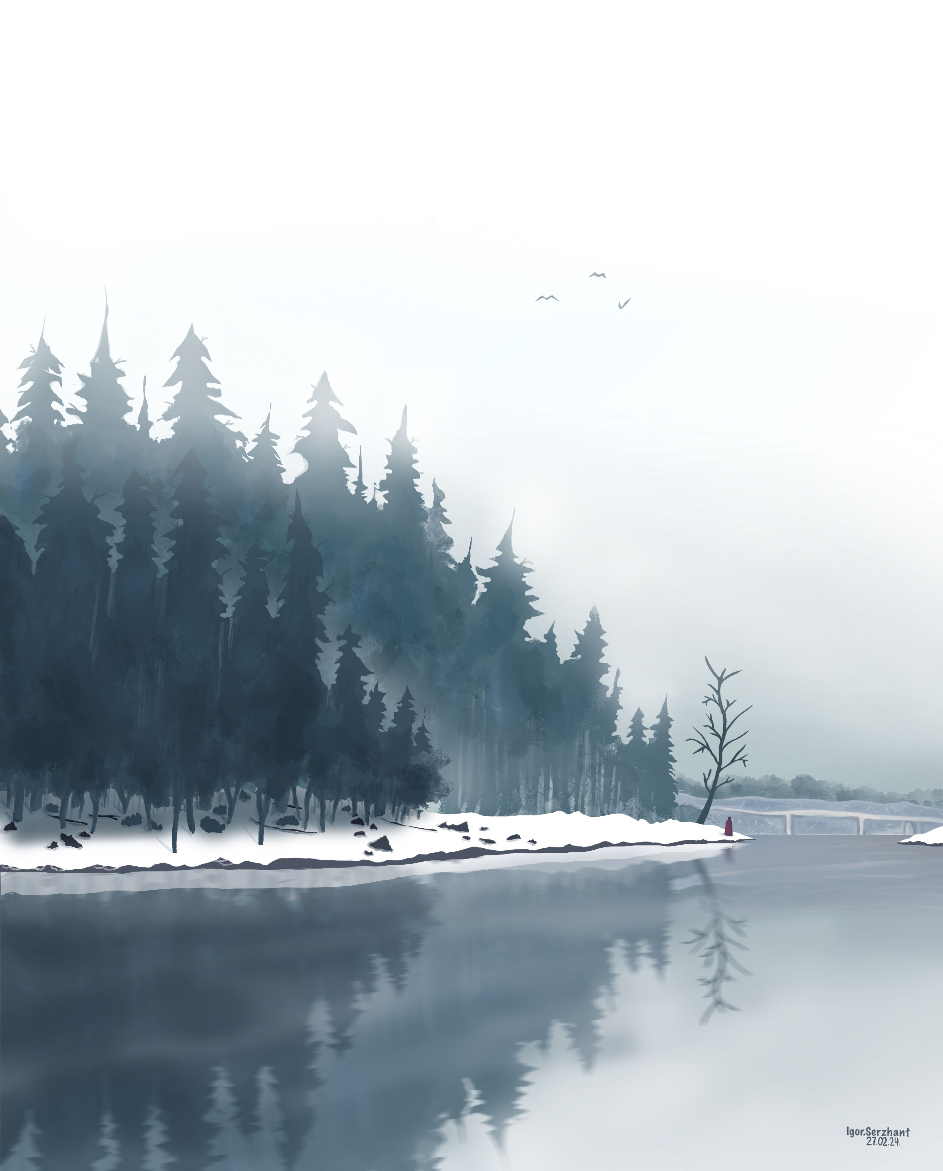 Forest Lake — Изображение №1 — Иллюстрация на Dprofile