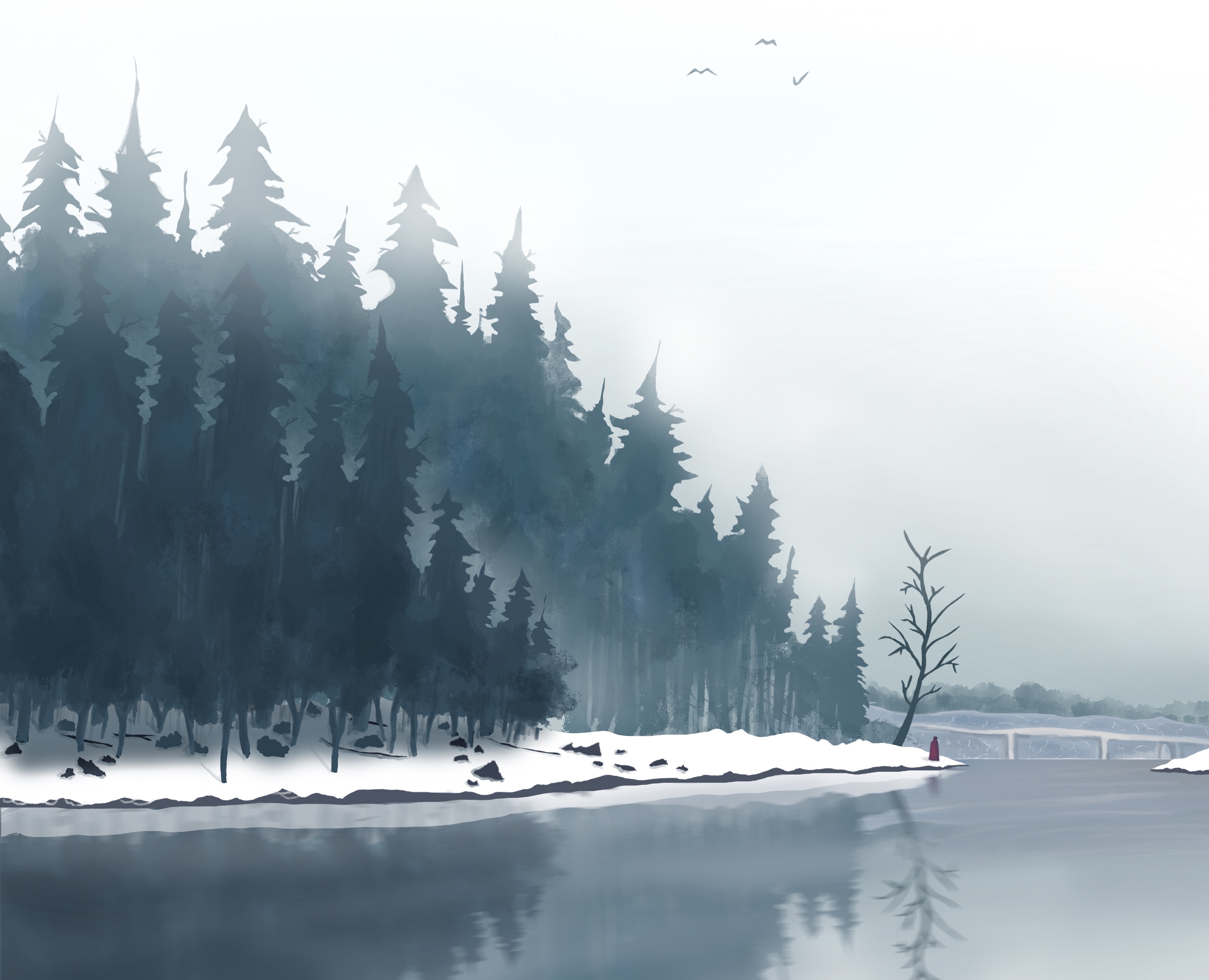 Forest Lake — Иллюстрация на Dprofile