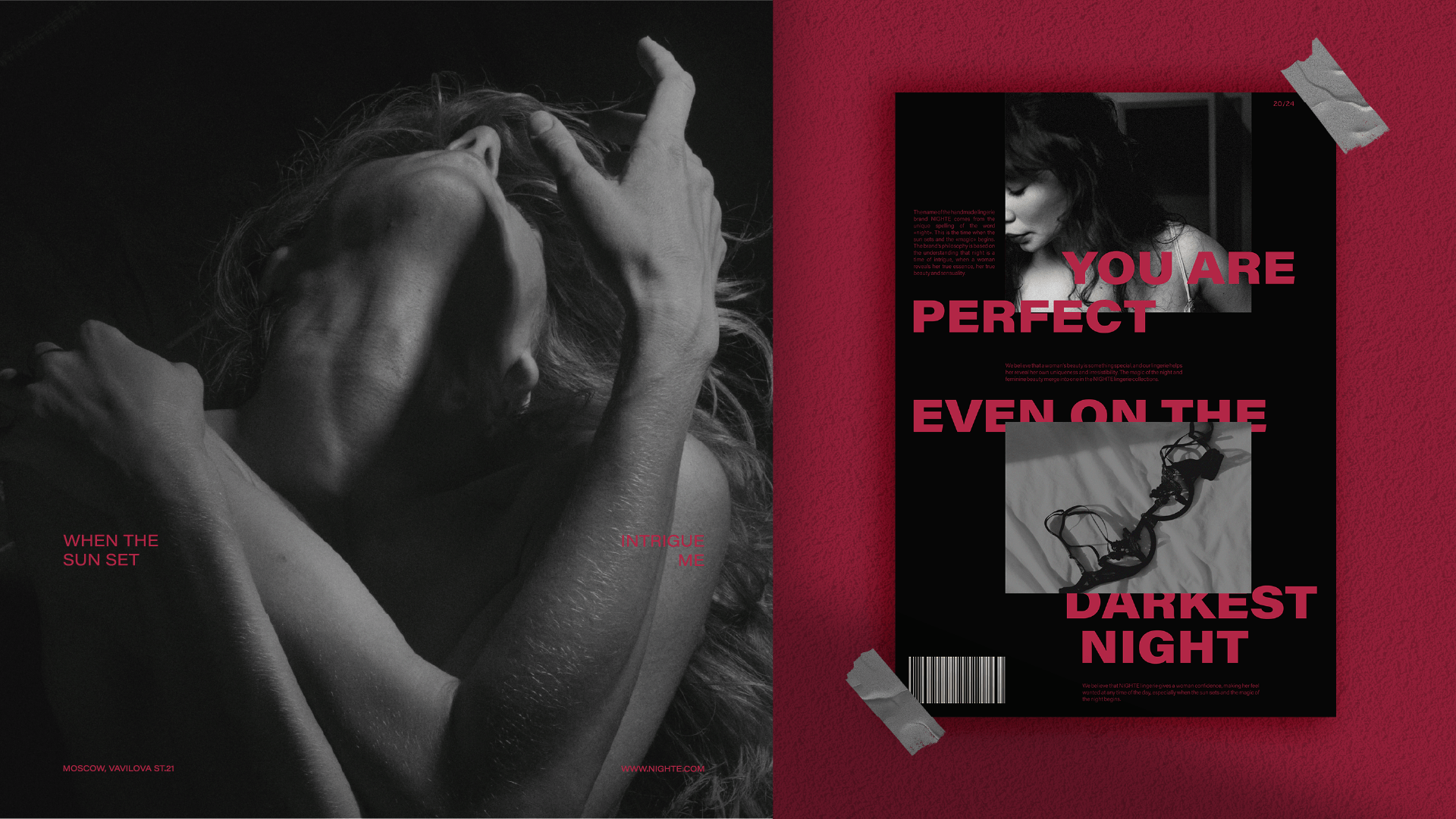 NIGHTE / LINGERIE / LOGOTYPE / BRAND IDENTITY — Изображение №7 — Брендинг на Dprofile