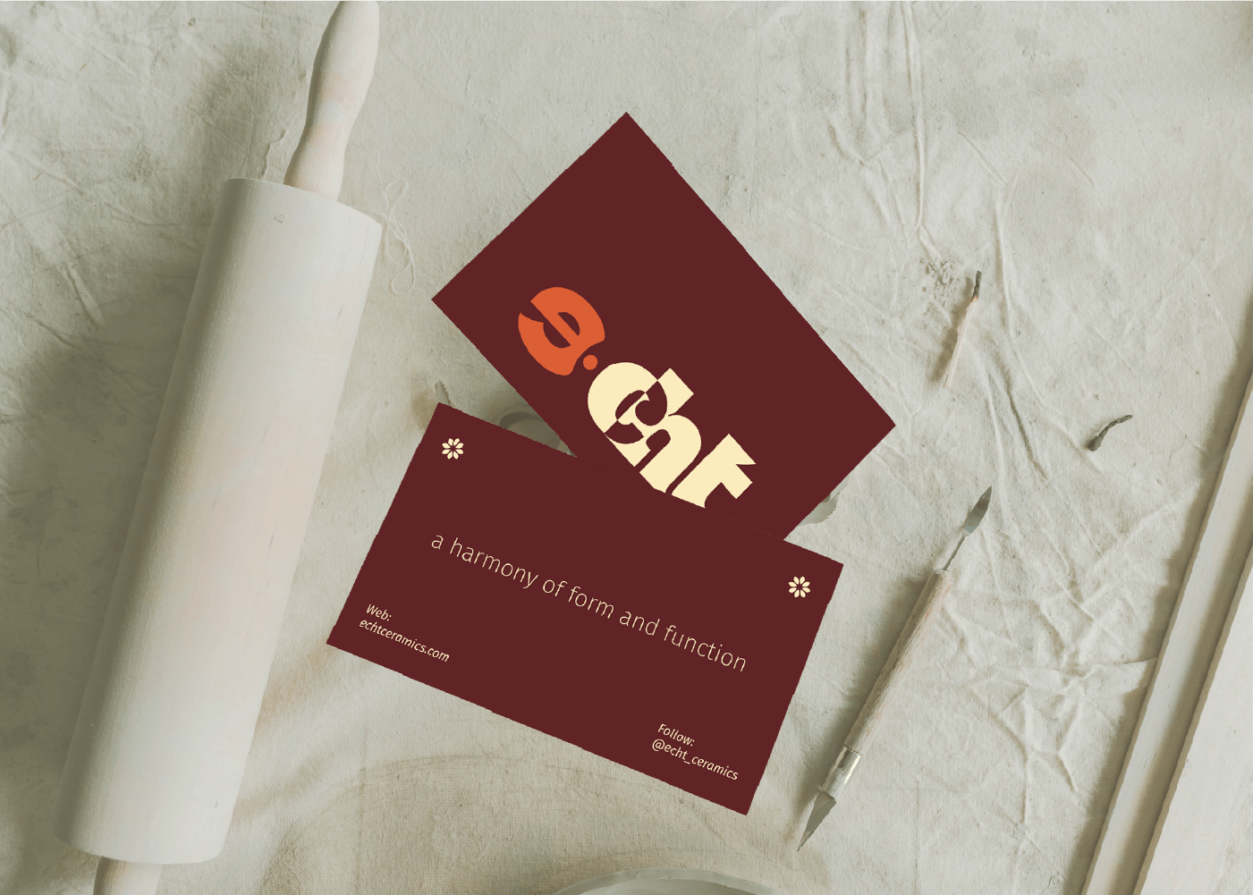 ECHT CERAMIC / LOGOTYPE / VISUAL IDENTITY — Изображение №4 — Брендинг на Dprofile