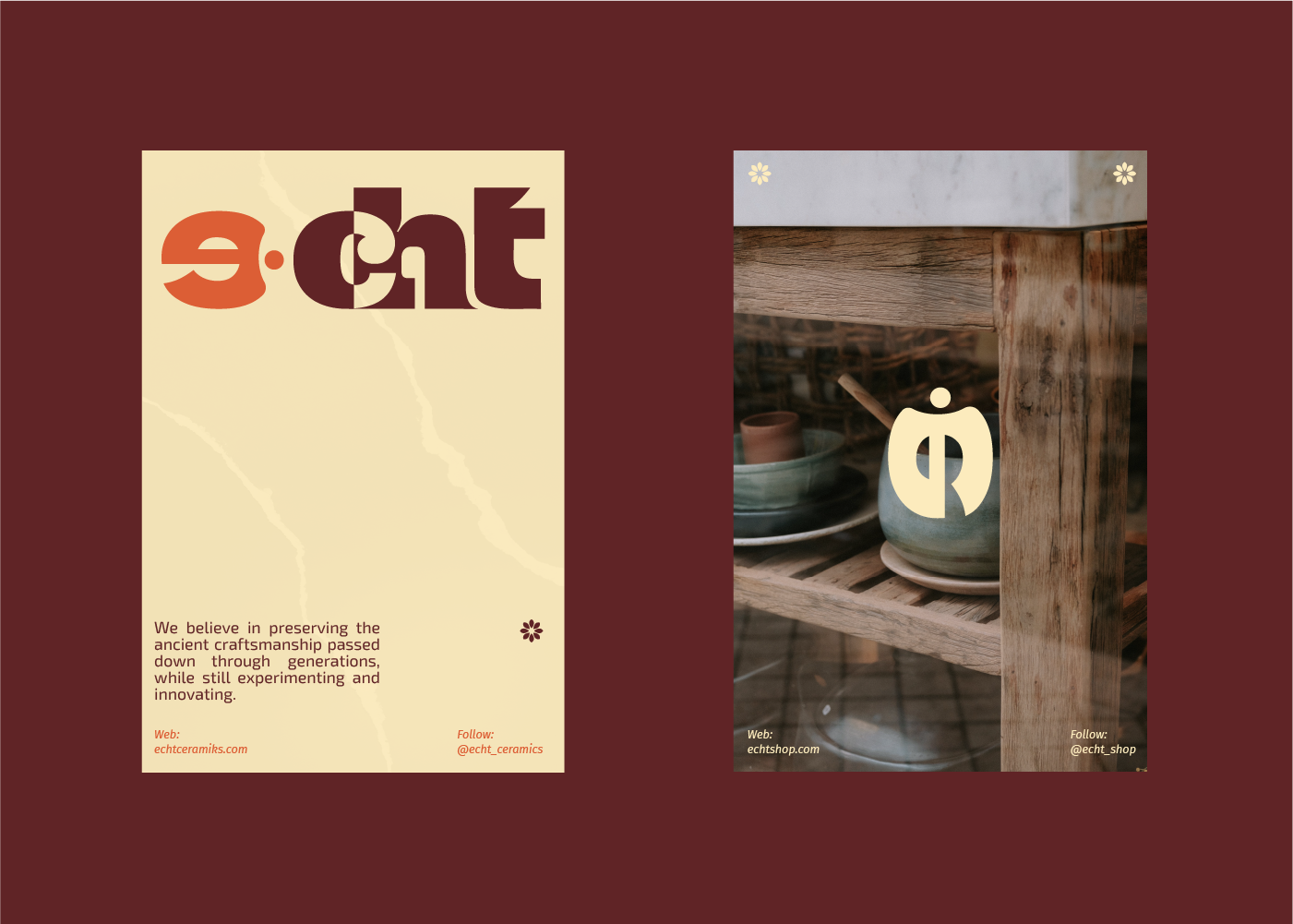 ECHT CERAMIC / LOGOTYPE / VISUAL IDENTITY — Изображение №3 — Брендинг на Dprofile