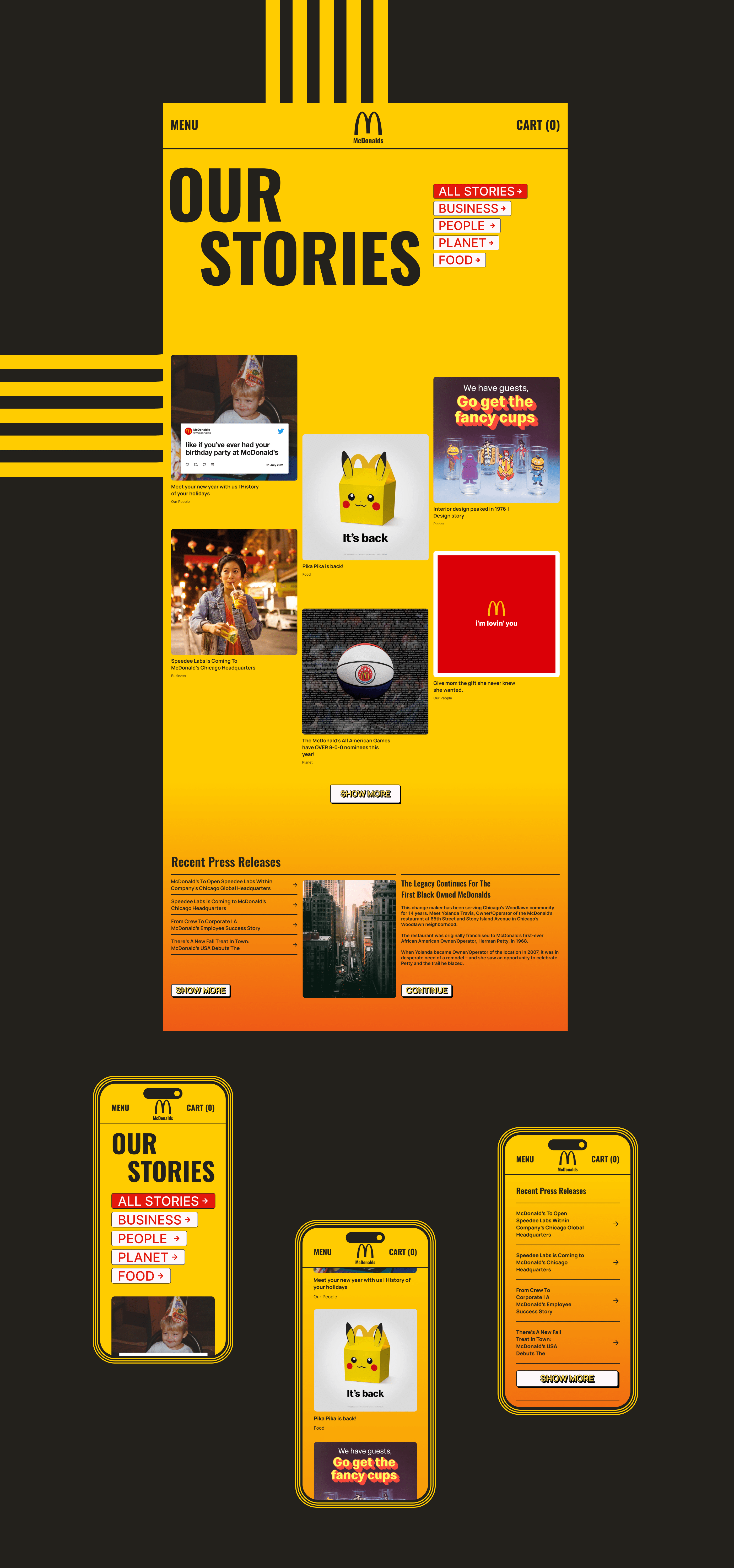 MсDonalds | REDESIGN | corporate website — Изображение №10 — Интерфейсы на Dprofile