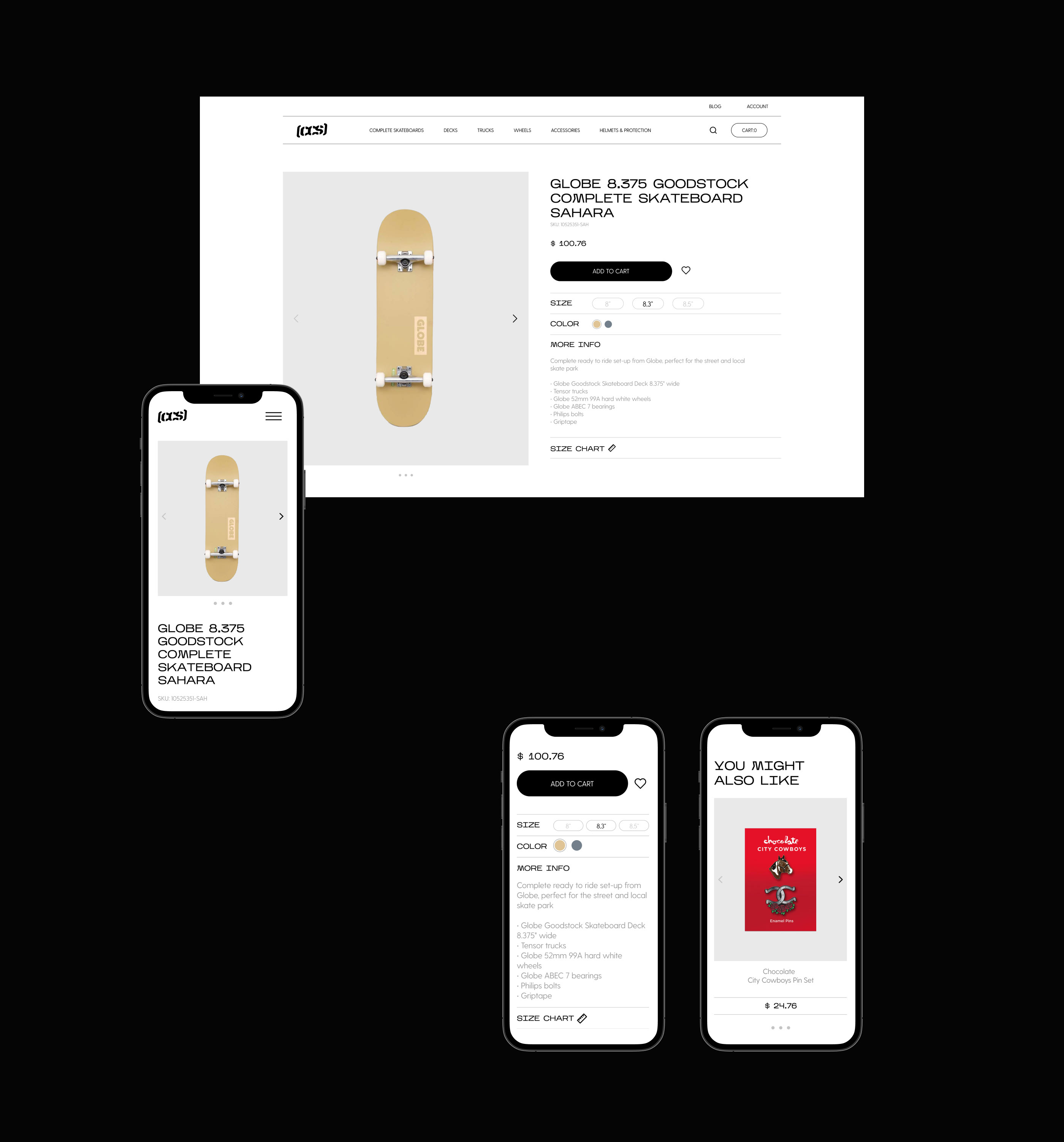 CCS PORTLAND | Skateboarding store — Изображение №15 — Интерфейсы, Брендинг, Графика на Dprofile