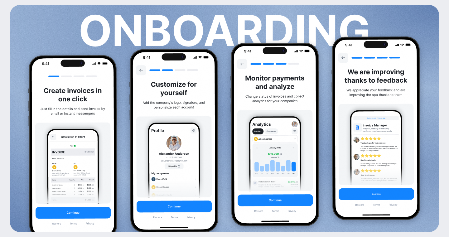 Invoice Manager App Design — Изображение №3 — Интерфейсы на Dprofile