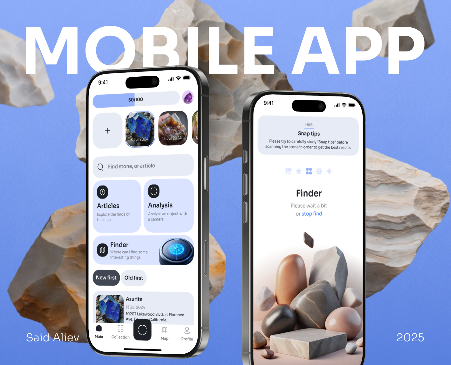 Stone Finder Mobile App на Dprofile