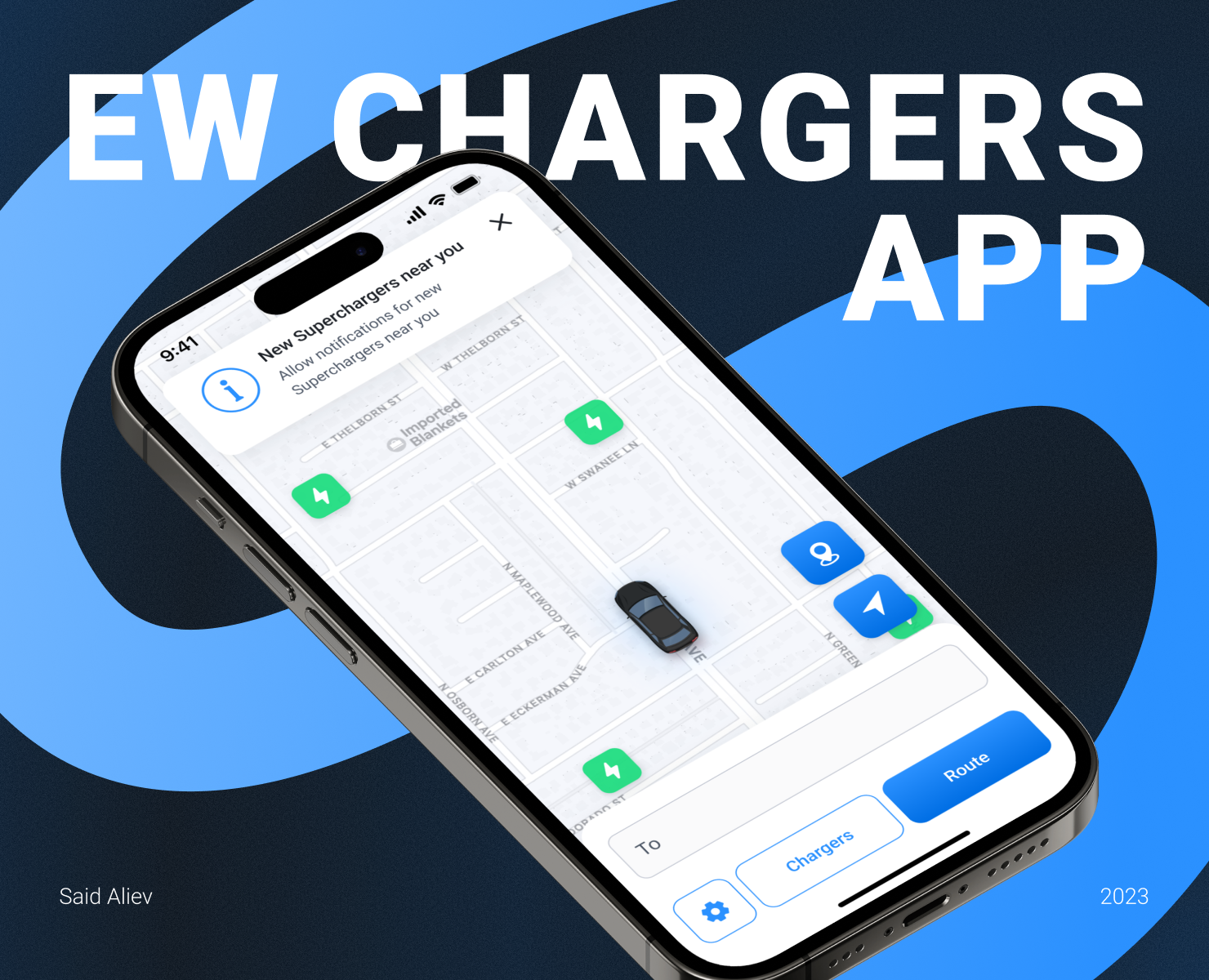 IOS App EW Chargers — Интерфейсы на Dprofile