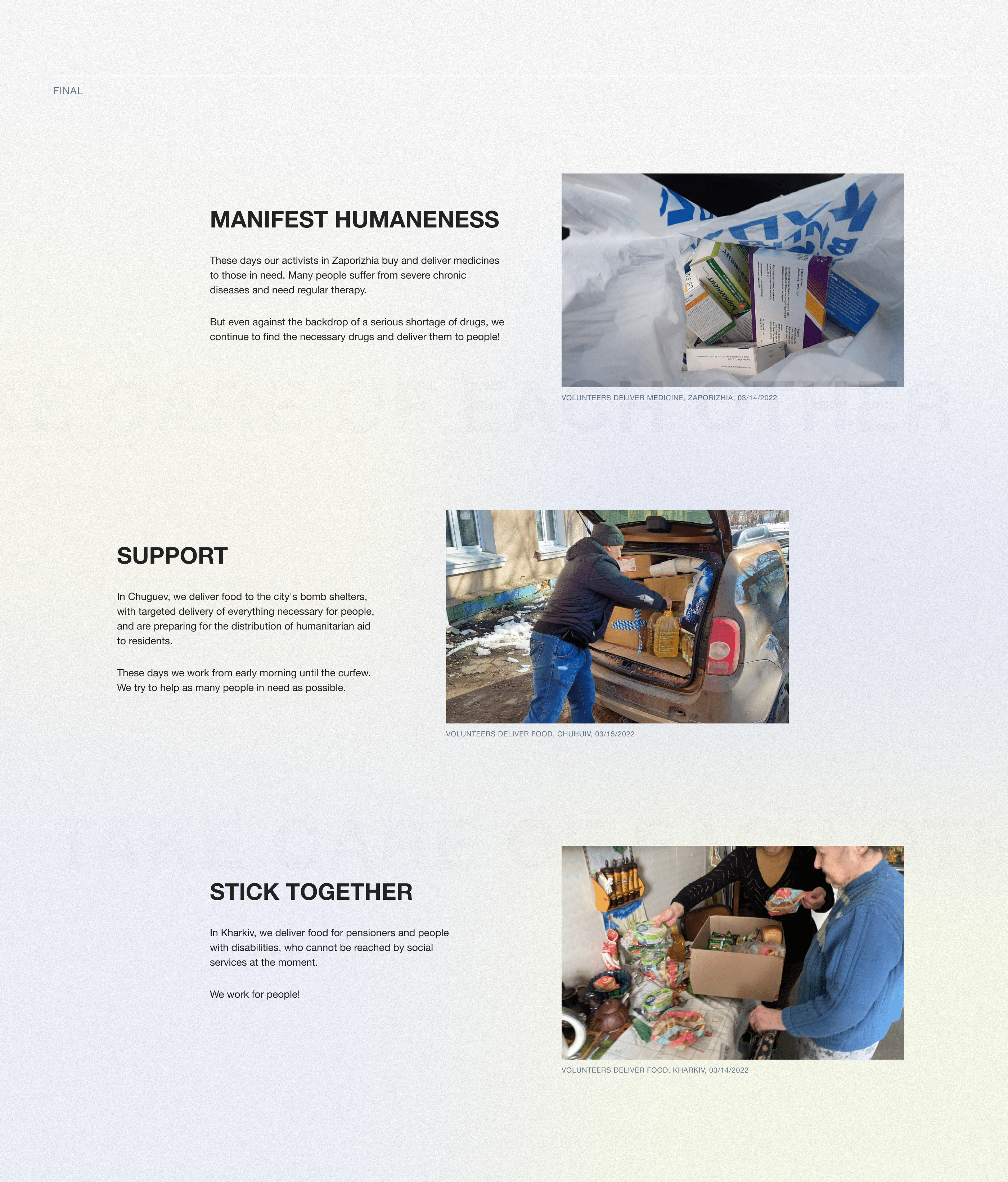 #POMICH | Volunteer Landing Page — Изображение №12 — Интерфейсы, Брендинг на Dprofile