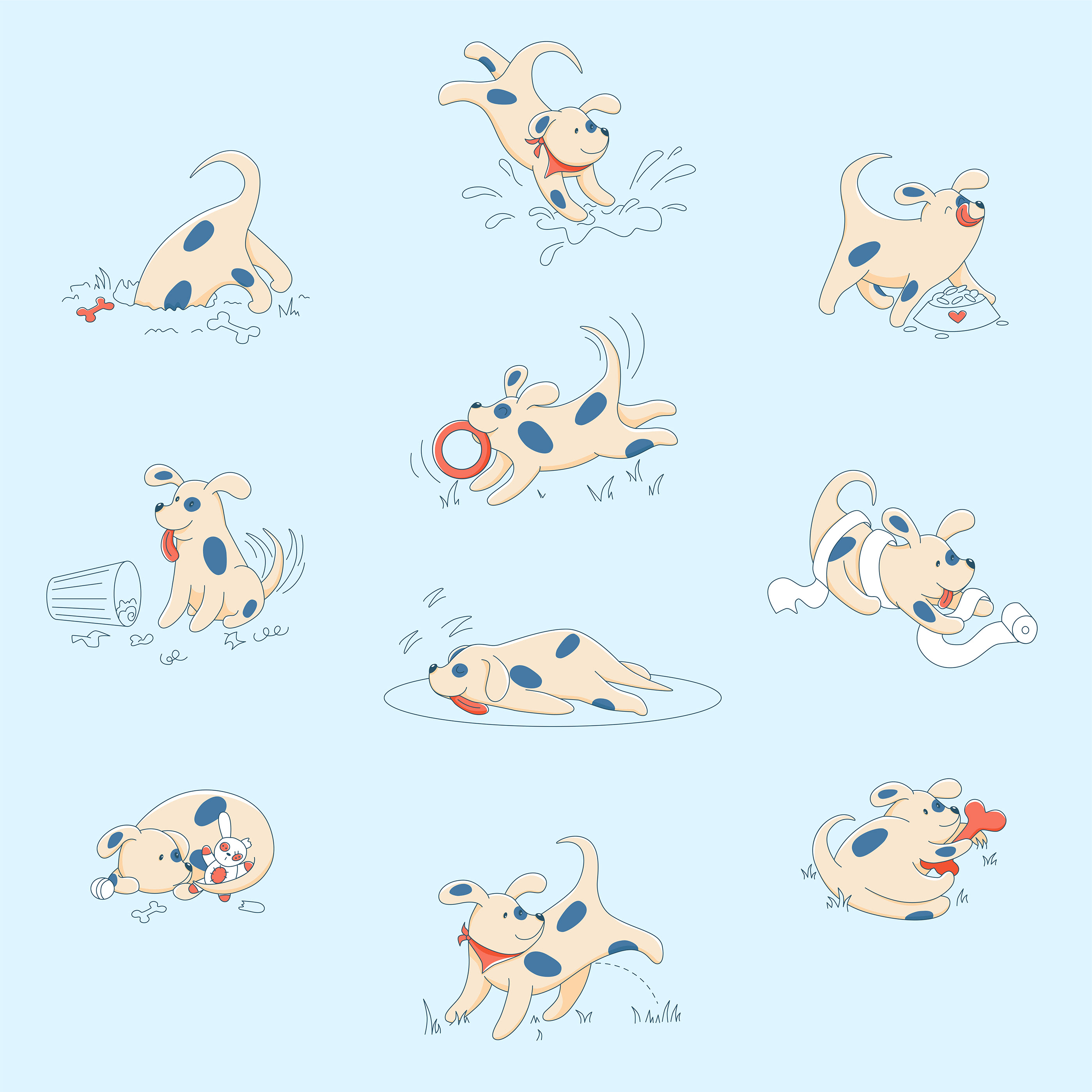 A set of illustrations by Archibald the Dog — Изображение №2 — Иллюстрация, Графика на Dprofile
