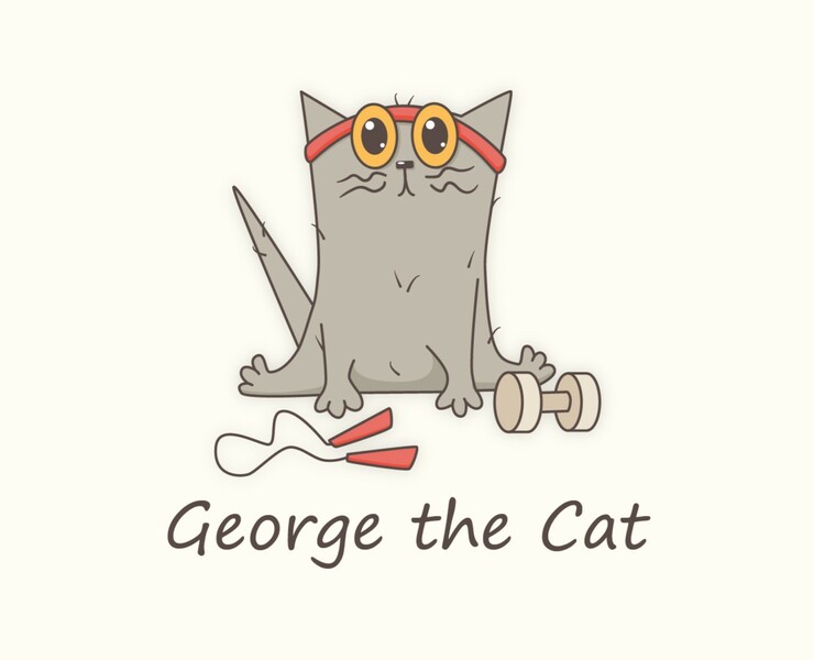 Sticker pack George the Cat — Иллюстрация, Графика на Dprofile