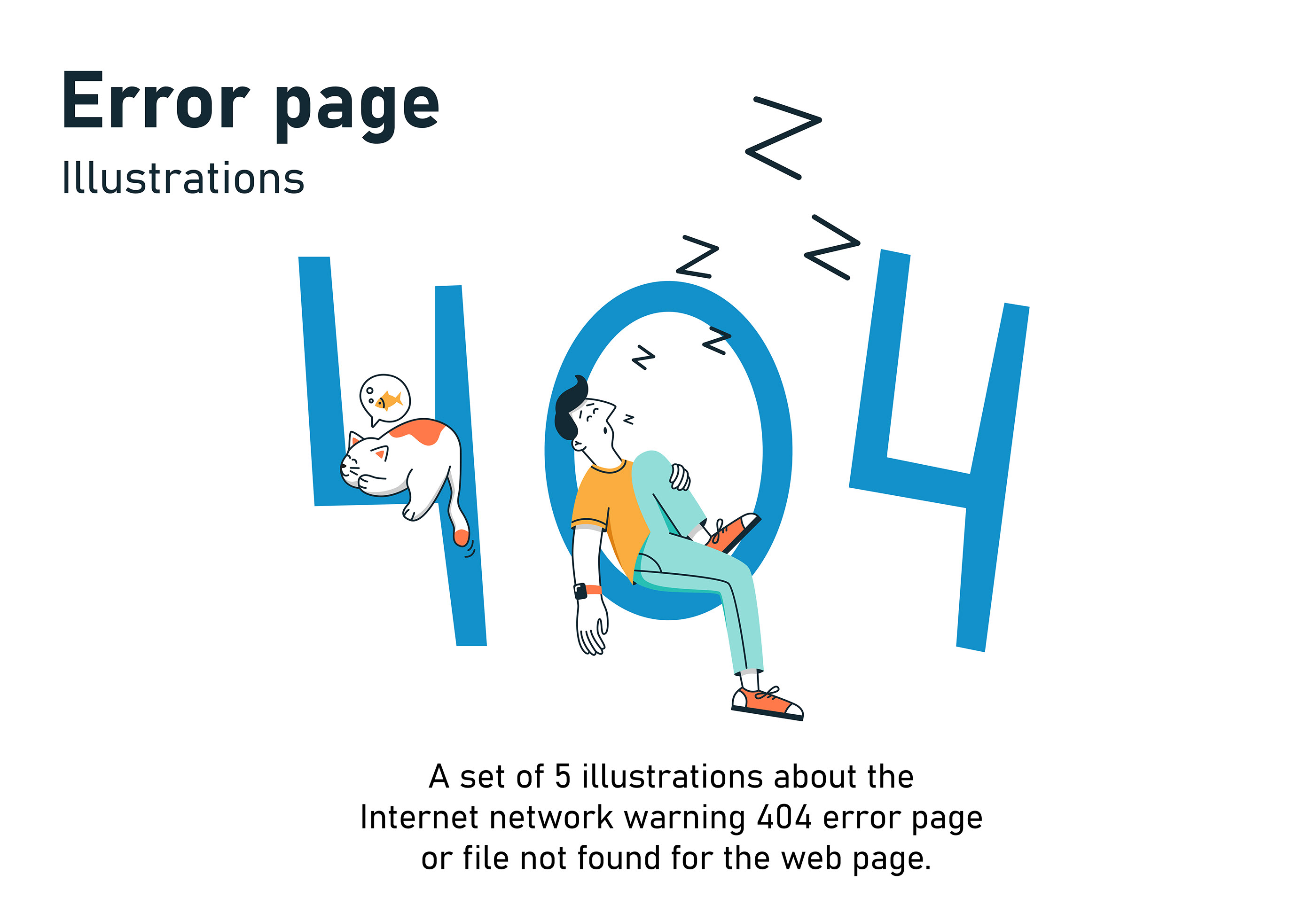Illustration 404. Error page — Изображение №1 — Иллюстрация, Графика на Dprofile