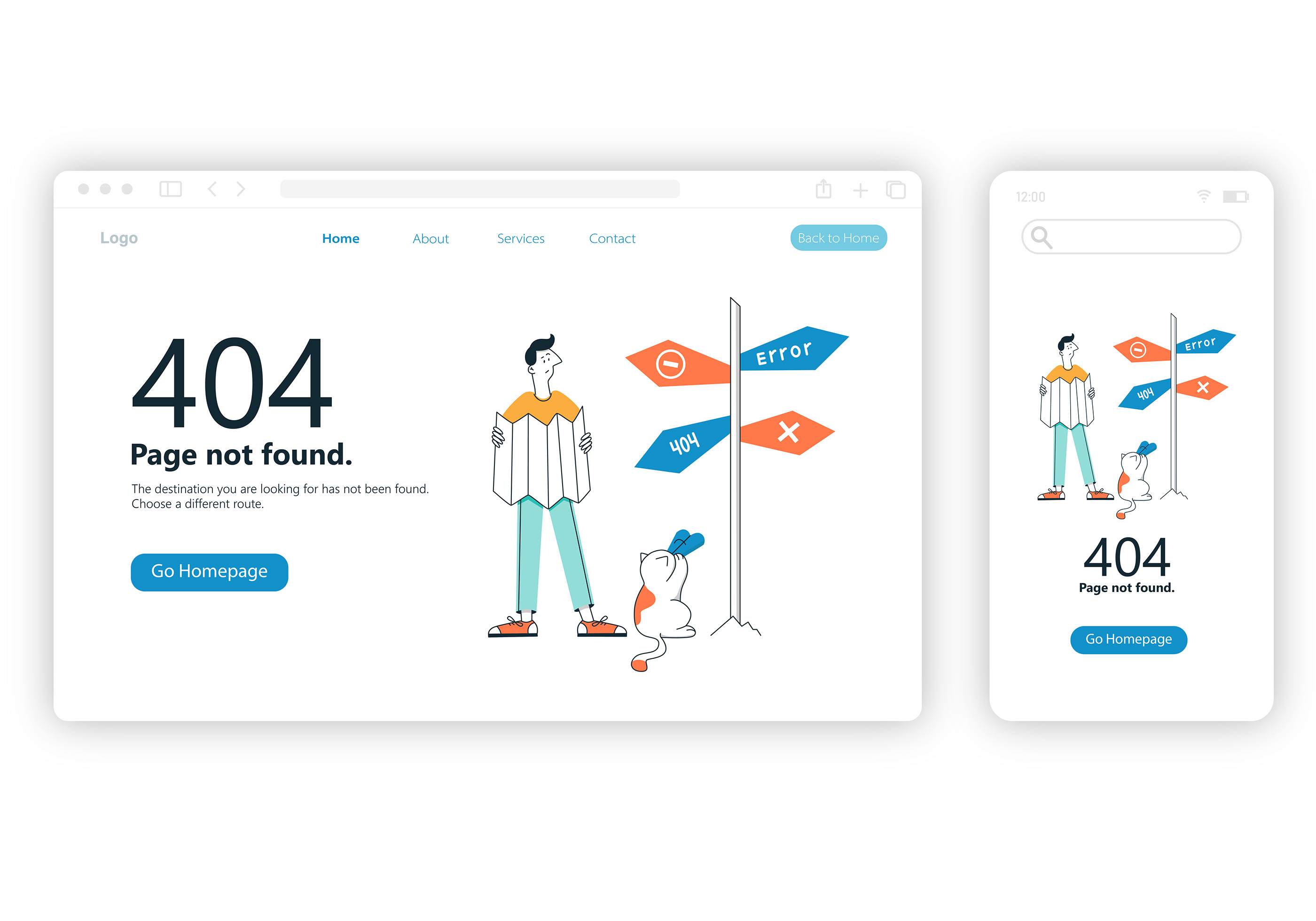 Illustration 404. Error page — Изображение №4 — Иллюстрация, Графика на Dprofile