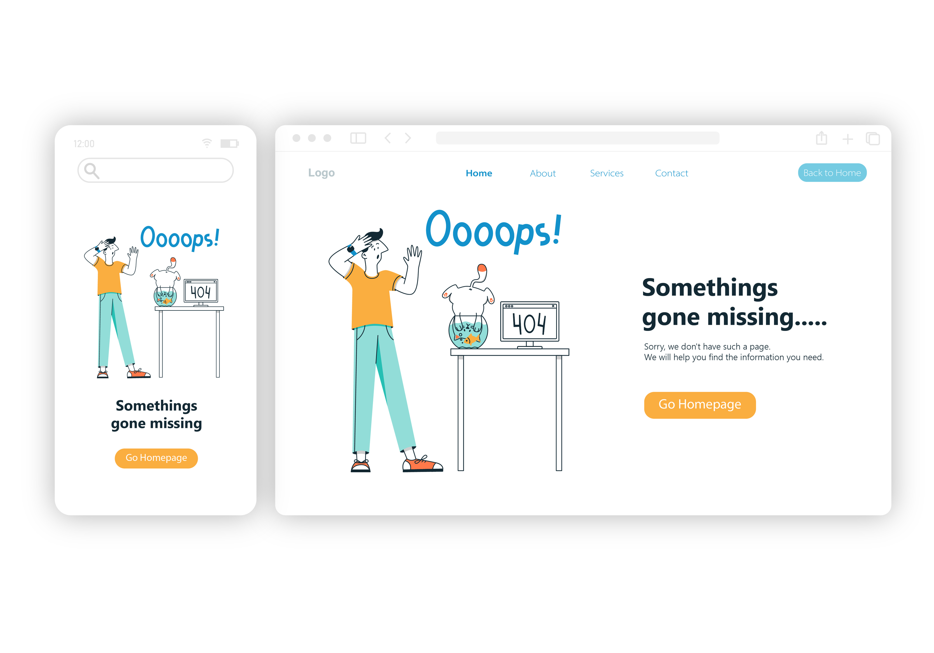 Illustration 404. Error page — Изображение №8 — Иллюстрация, Графика на Dprofile