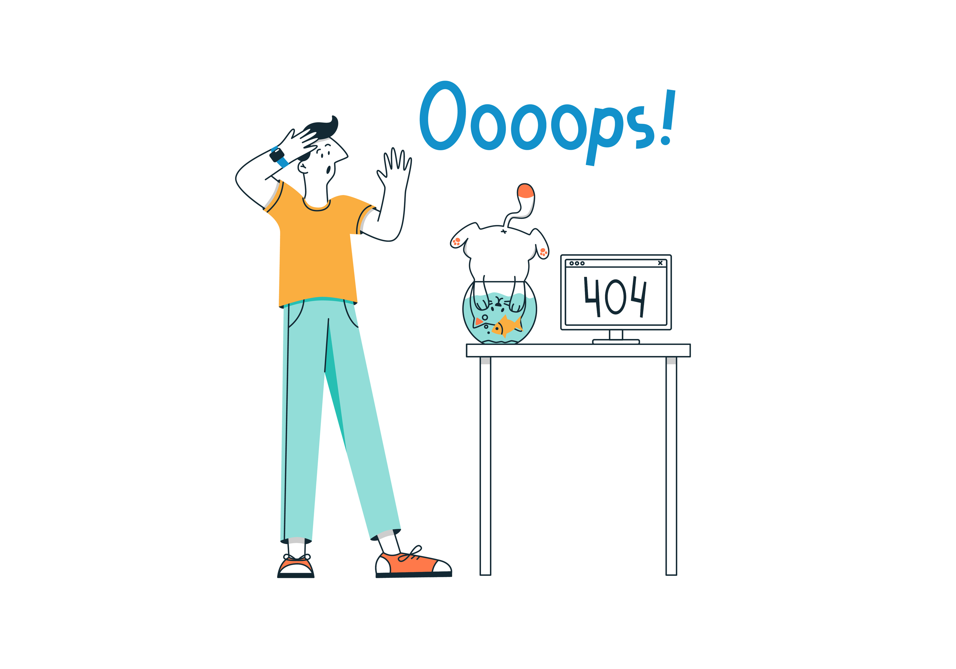 Illustration 404. Error page — Изображение №9 — Иллюстрация, Графика на Dprofile