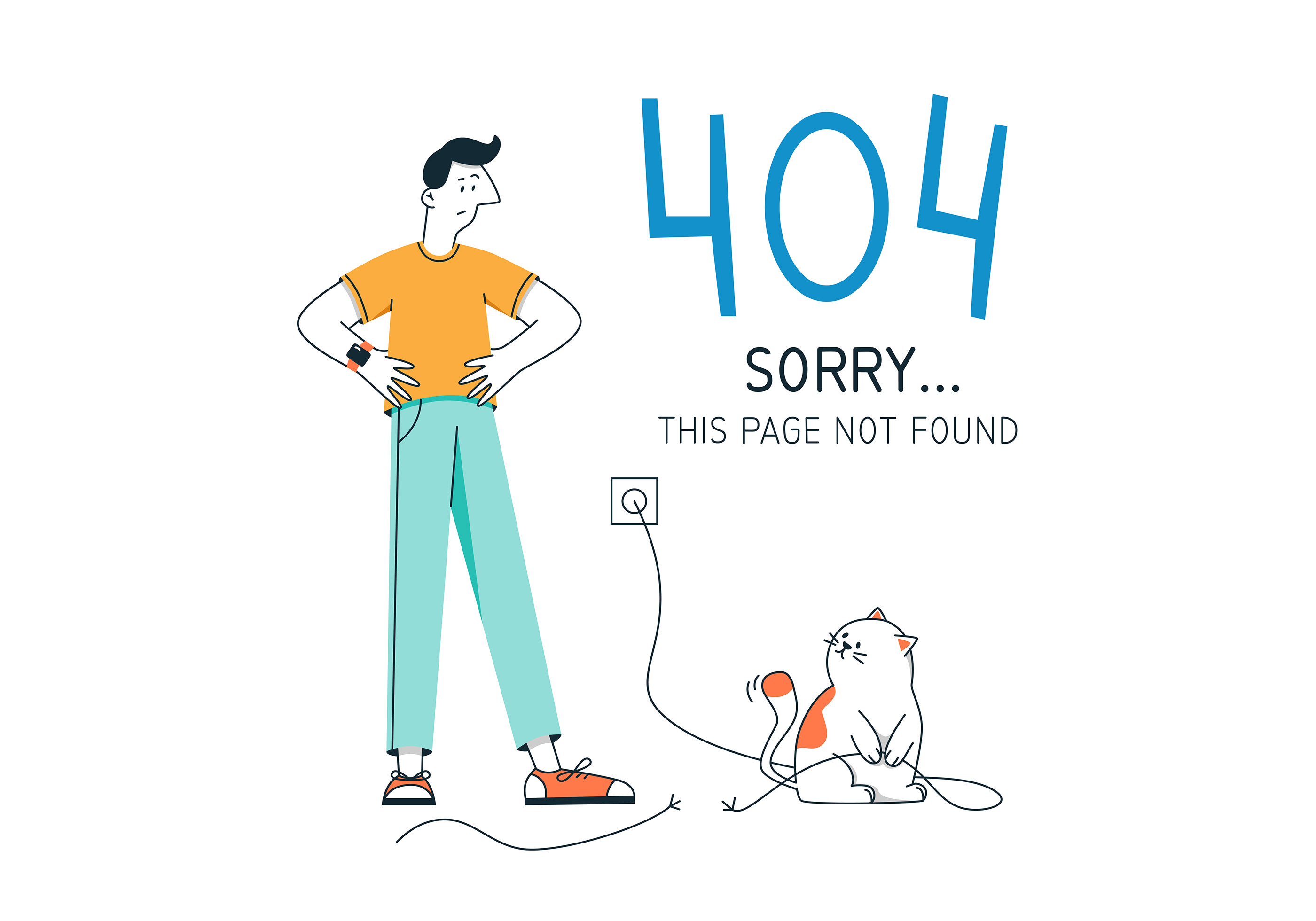 Illustration 404. Error page — Изображение №3 — Иллюстрация, Графика на Dprofile