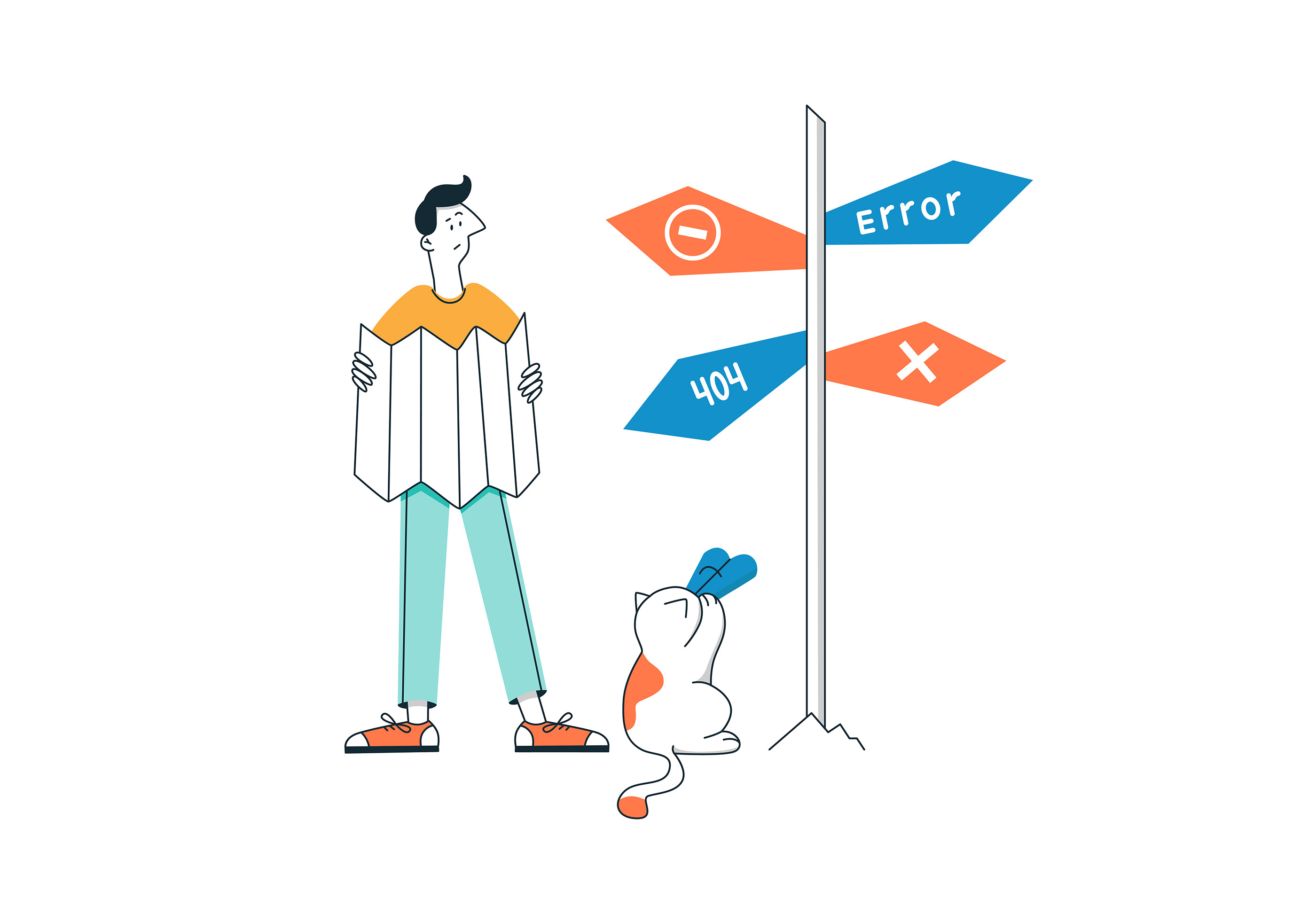 Illustration 404. Error page — Изображение №5 — Иллюстрация, Графика на Dprofile