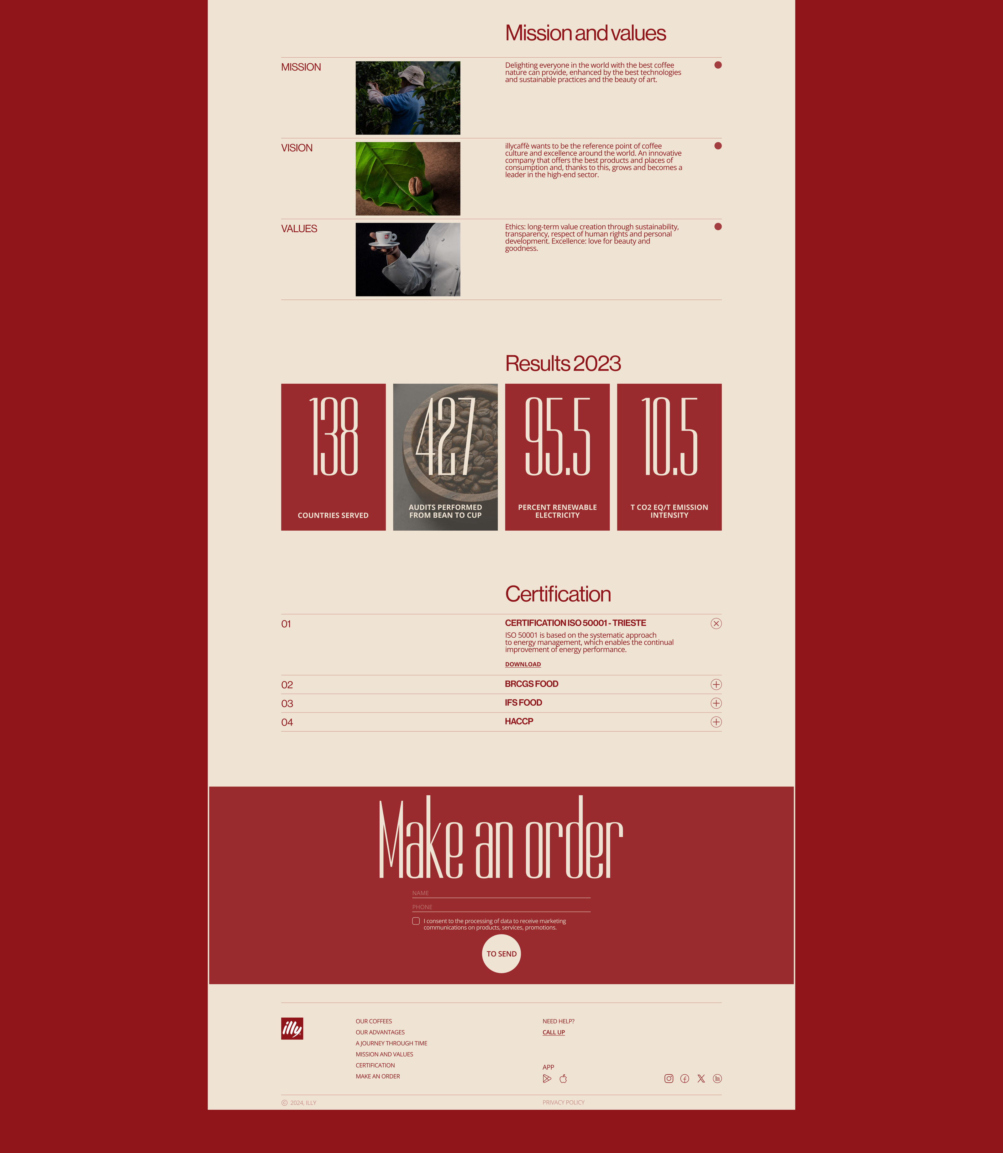 landing page | ILLY | coffee | redesign — Изображение №4 — Интерфейсы, Анимация на Dprofile