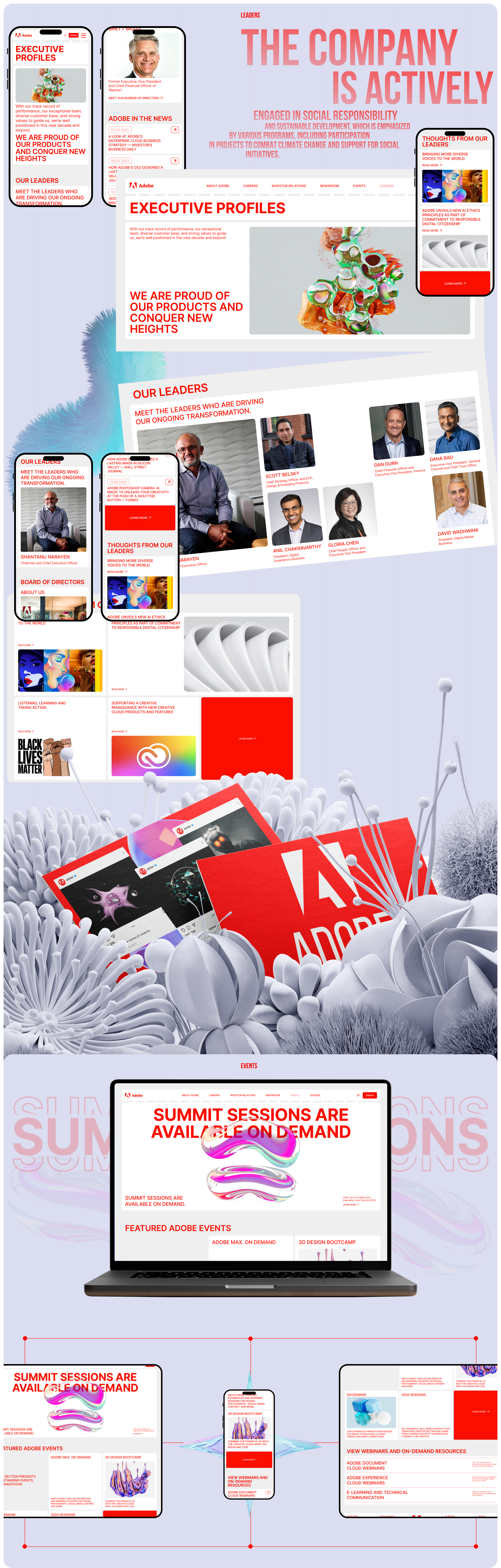 ADOBE | Corporate website redesign — Изображение №3 — Интерфейсы, Брендинг на Dprofile