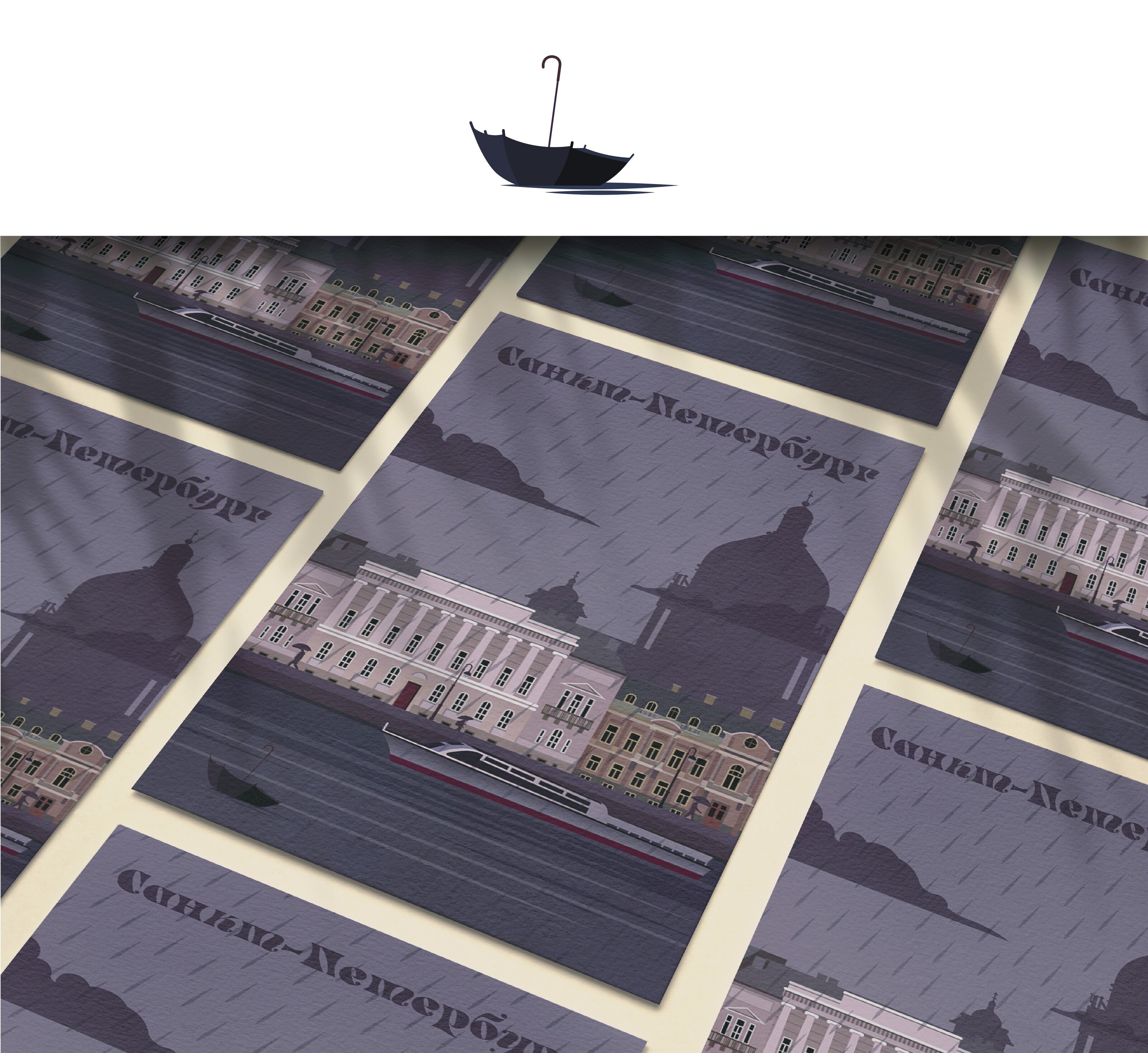 Дизайн серии открыток "Санкт-Петербург" — Изображение №5 — Иллюстрация, Графика на Dprofile