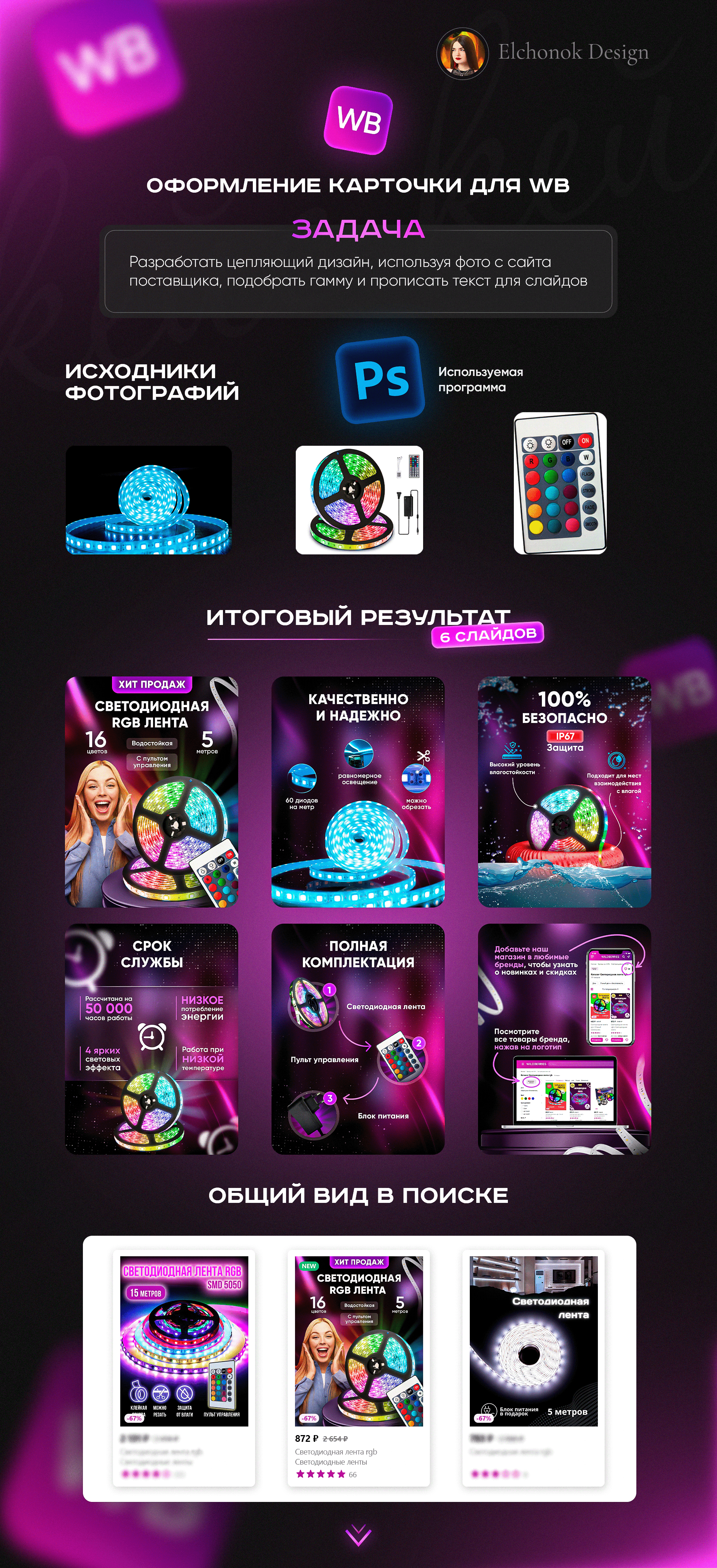 Дизайн Wildberries инфографика. Карточка товара — Изображение №2 — Брендинг, Графика, Маркетинг на Dprofile