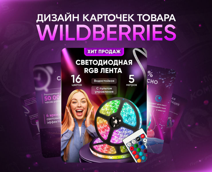Дизайн Wildberries инфографика. Карточка товара на Dprofile