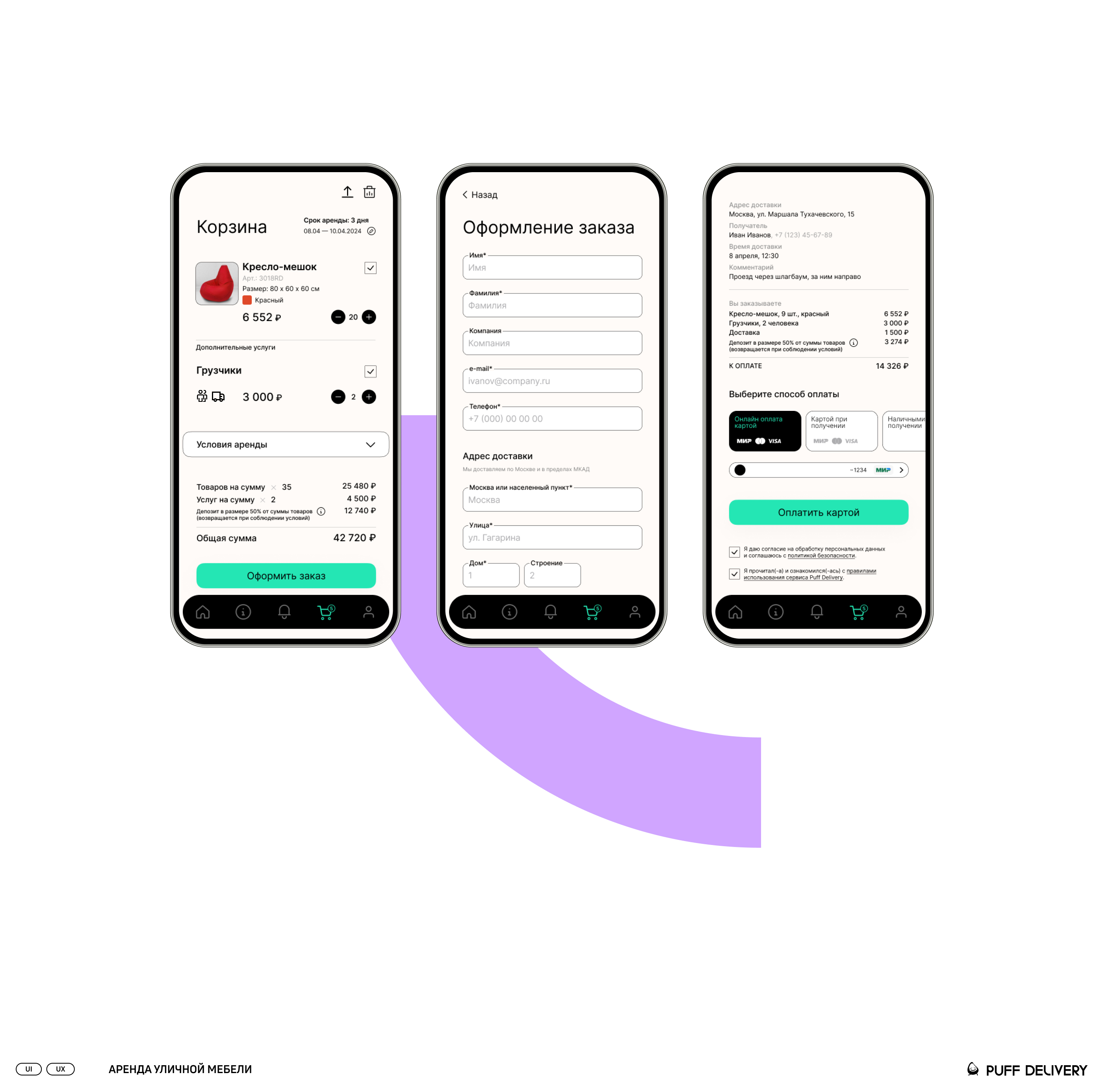 Puff Delivery, мобильное приложение — Изображение №7 — Интерфейсы, Графика на Dprofile