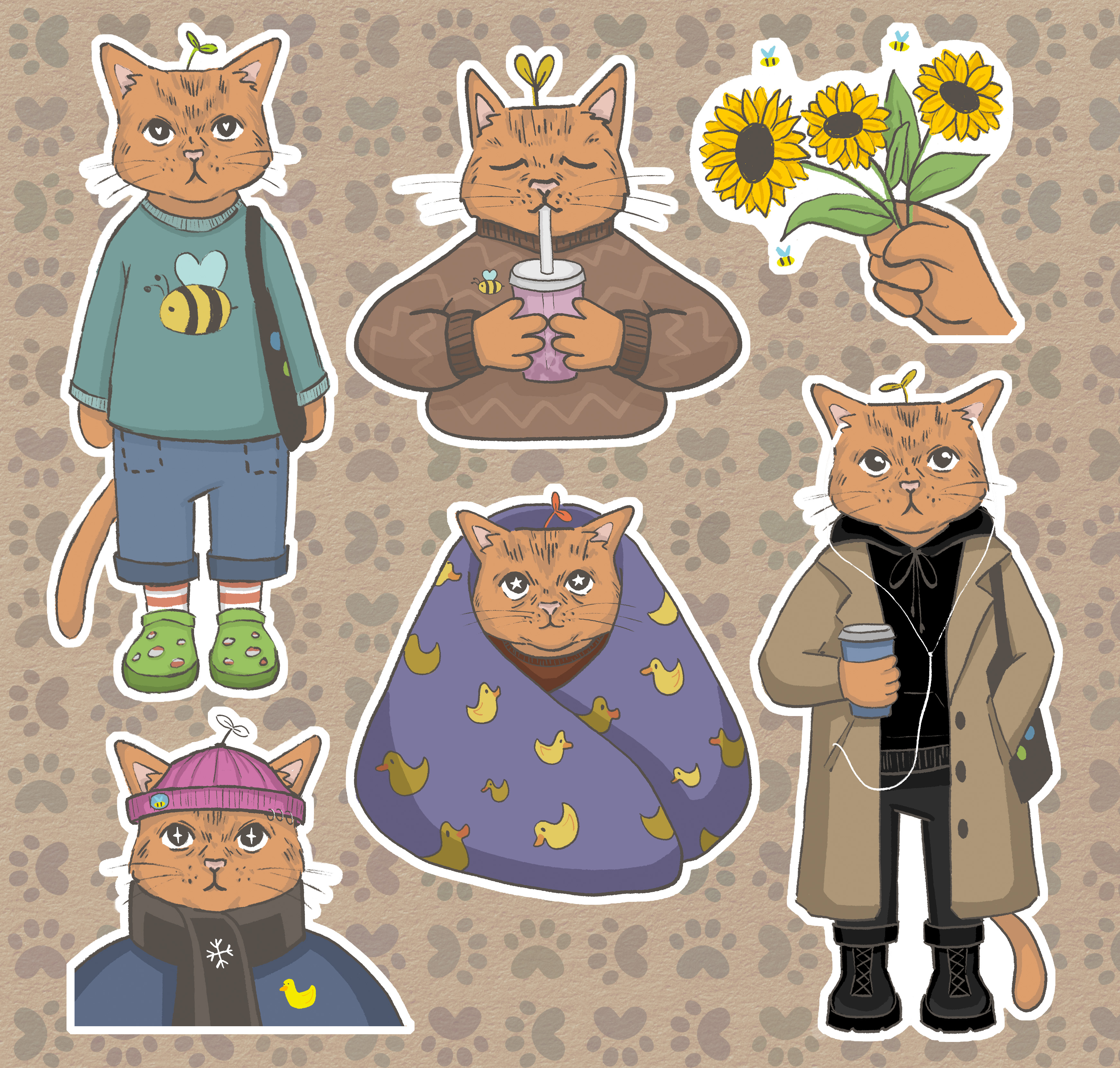 Стикеры с котом — Изображение №1 — Иллюстрация, Графика на Dprofile