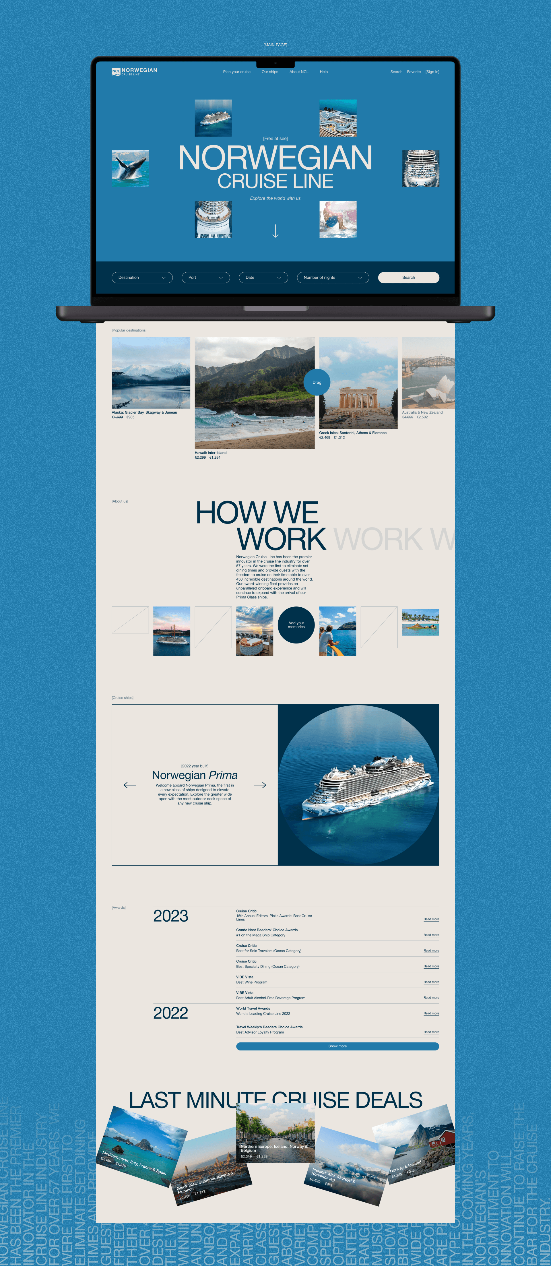Norwegian Cruise Line / Corporate  Redesign — Изображение №3 — Интерфейсы на Dprofile